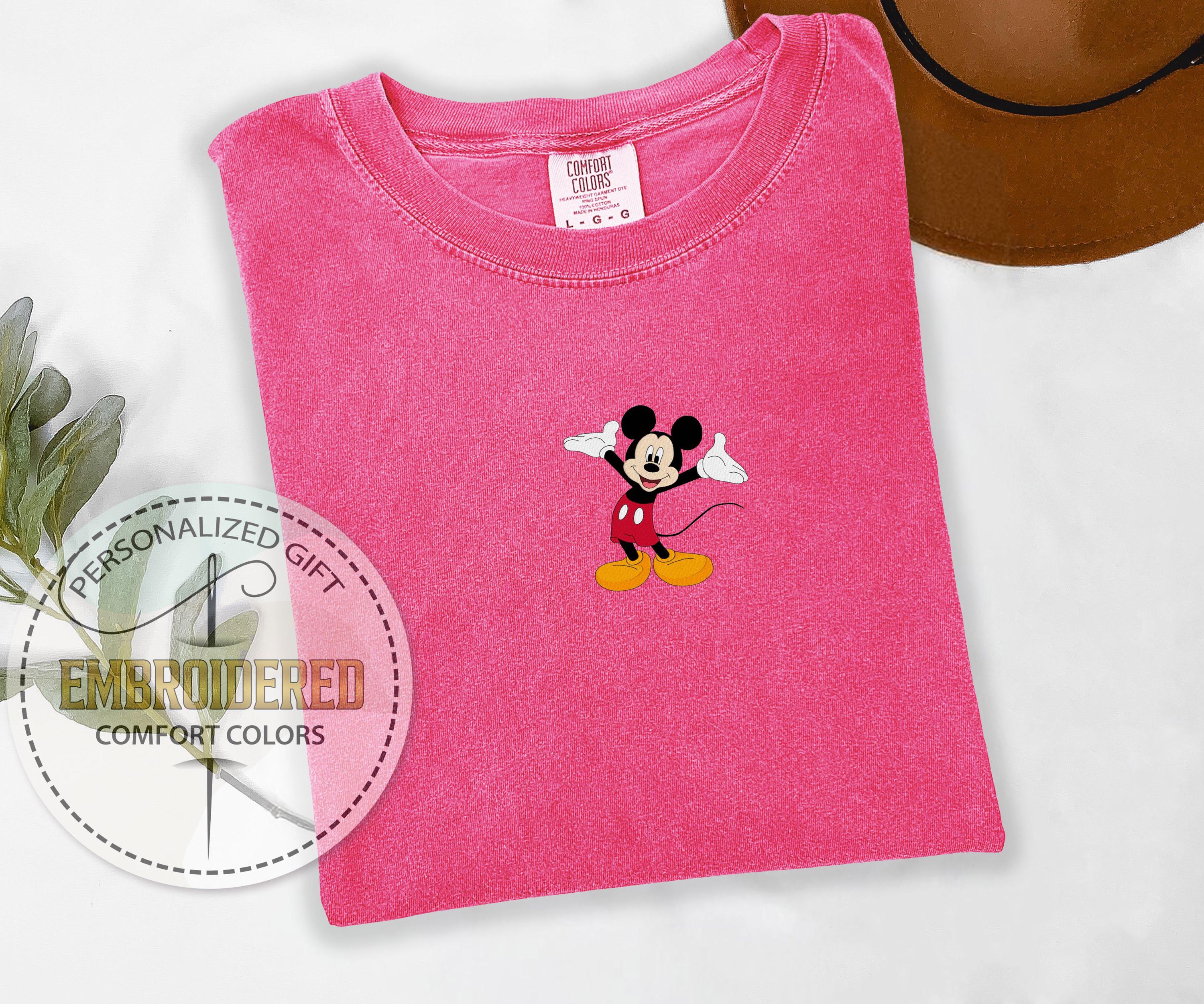 Embroidered Mickey and Minnie Disney Shirt for Disneyland and Disney World Trip – Embroidery Gift Tee for Her - photo 3