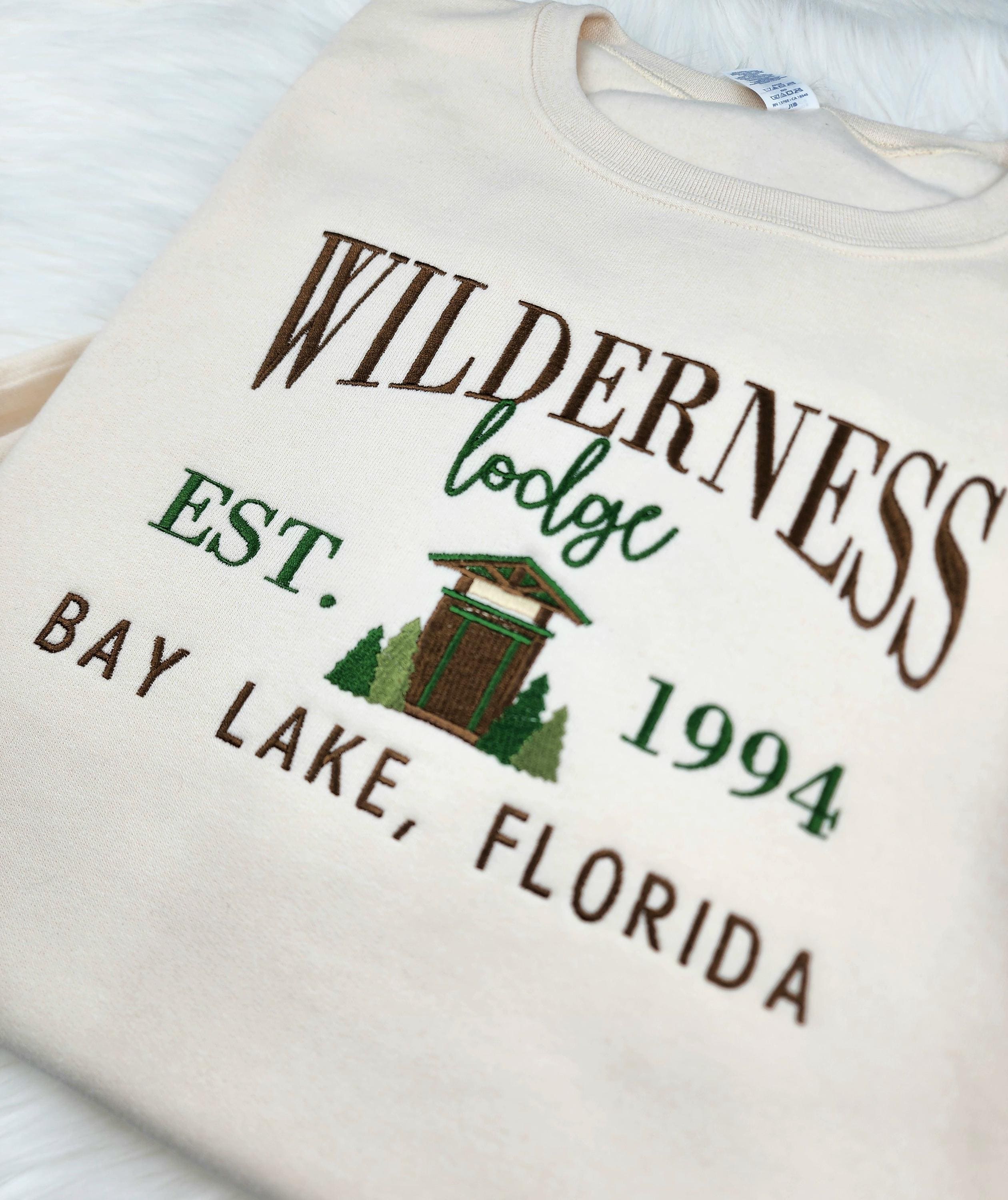Wilderness Lodge Embroidered Disney Sweatshirt – Disney World Embroidery Crewneck Shirt for Resort Fans - photo 2