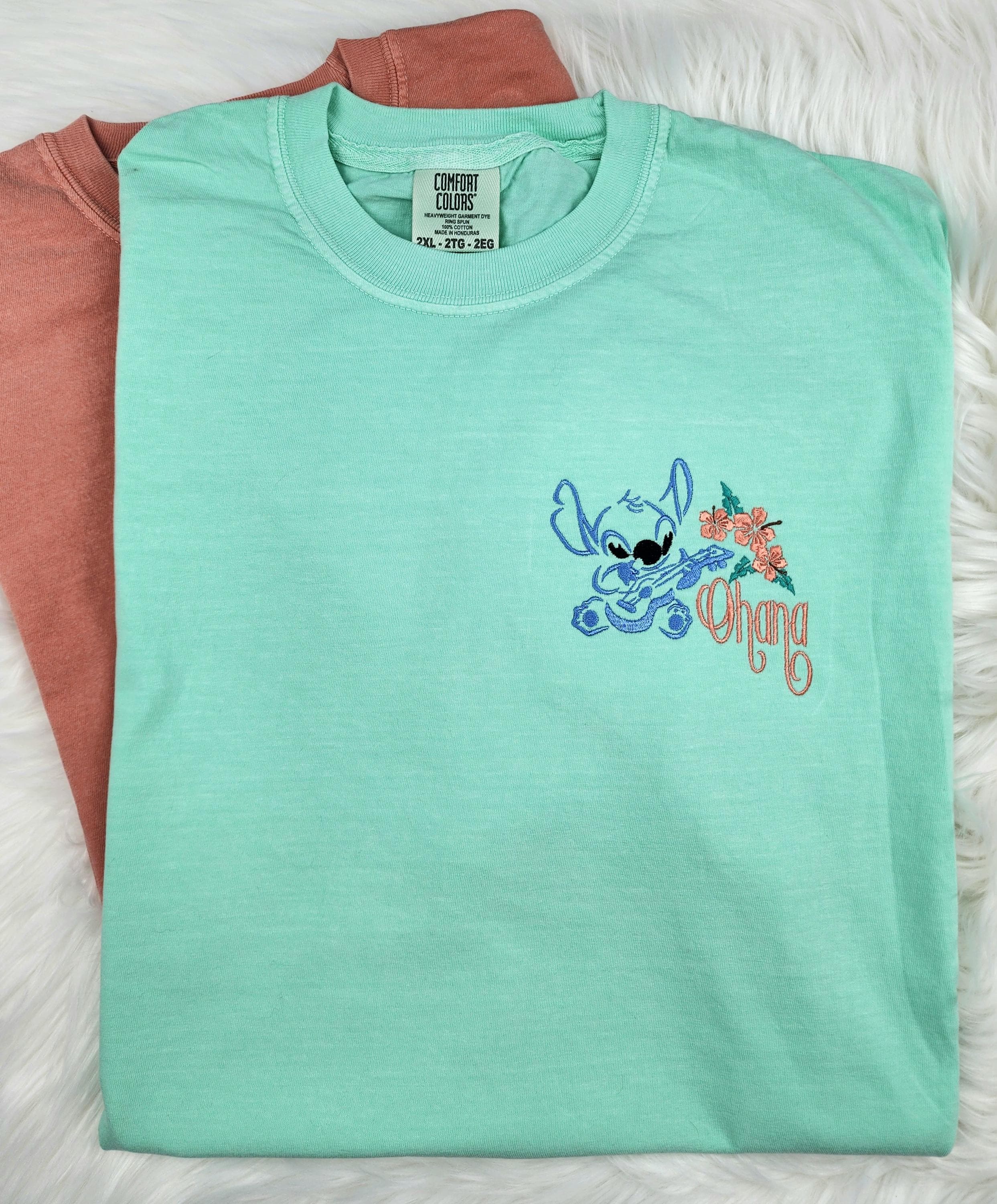 Embroidered Stitch Ohana Shirt – Disney Stitch Embroidery Sweatshirt for Family and Disney Fans