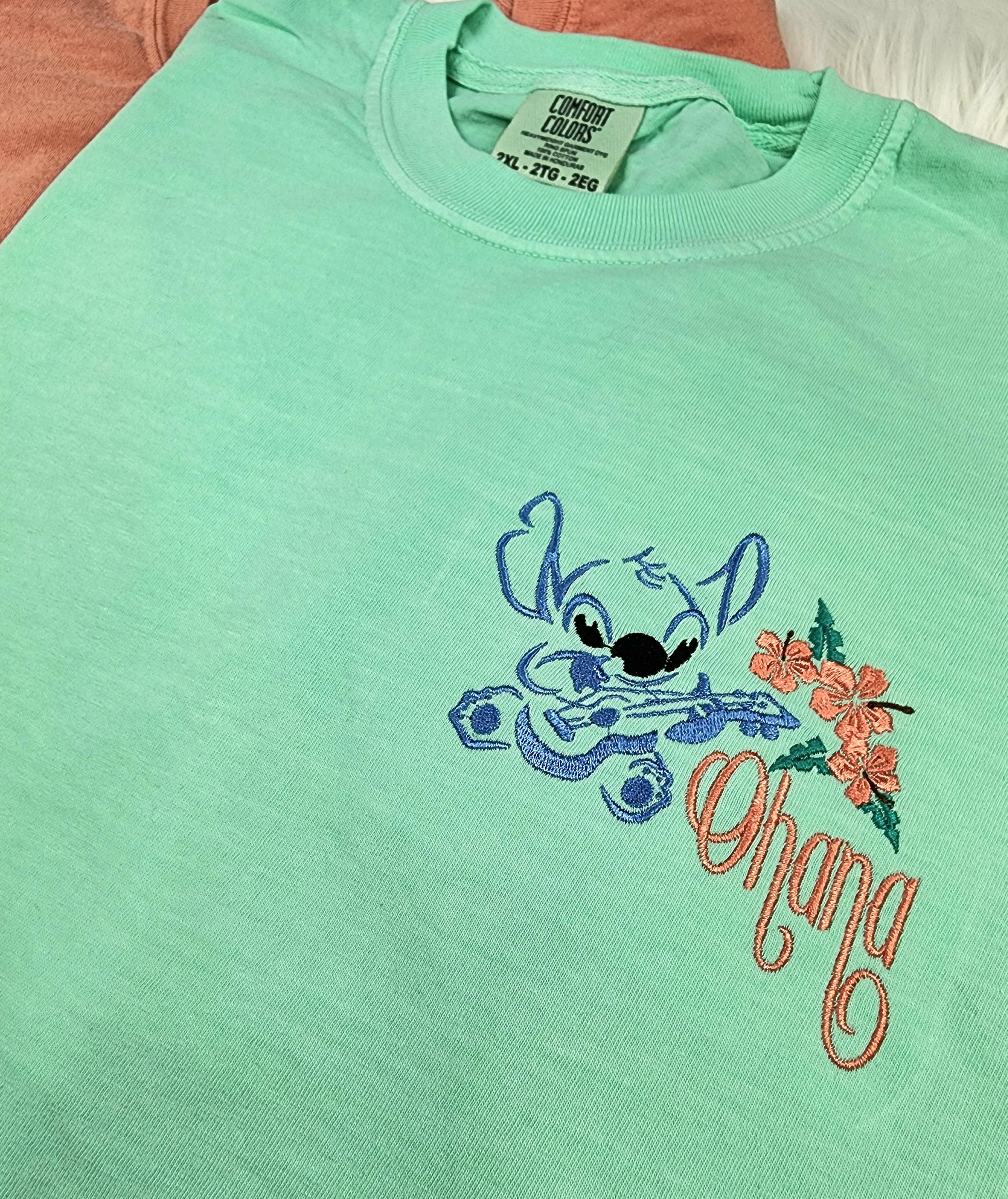 Embroidered Stitch Ohana Shirt – Disney Stitch Embroidery Sweatshirt for Family and Disney Fans - photo 2