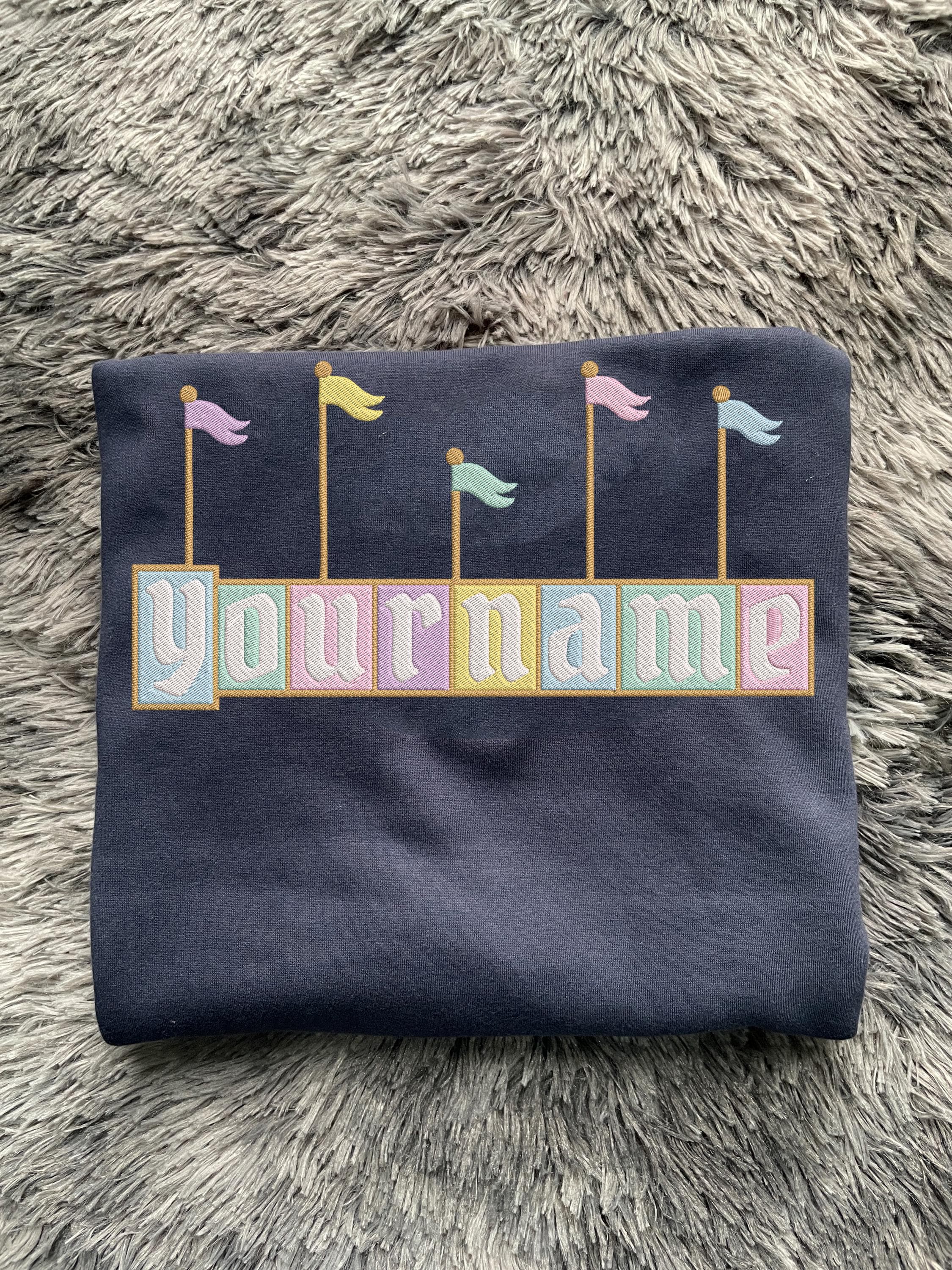 Custom Embroidered Name Shirt – Personalized Disney Vacation Outfit for Magical Disneyland Birthday and Family Trip Gift