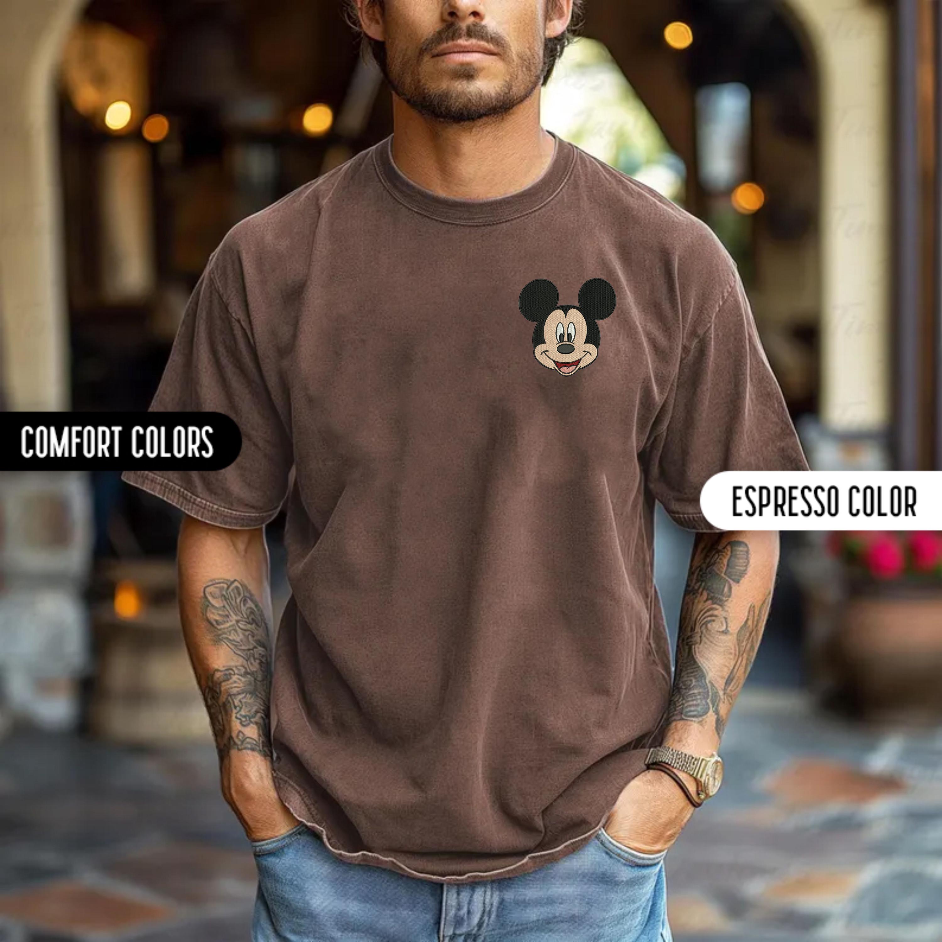 Embroidered Mickey Mouse and Minnie Mouse Comfort Colors Shirt – Disney World Vacation Matching Trip Tees