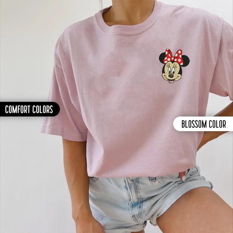 Embroidered Mickey Mouse and Minnie Mouse Comfort Colors Shirt – Disney World Vacation Matching Trip Tees - photo 5