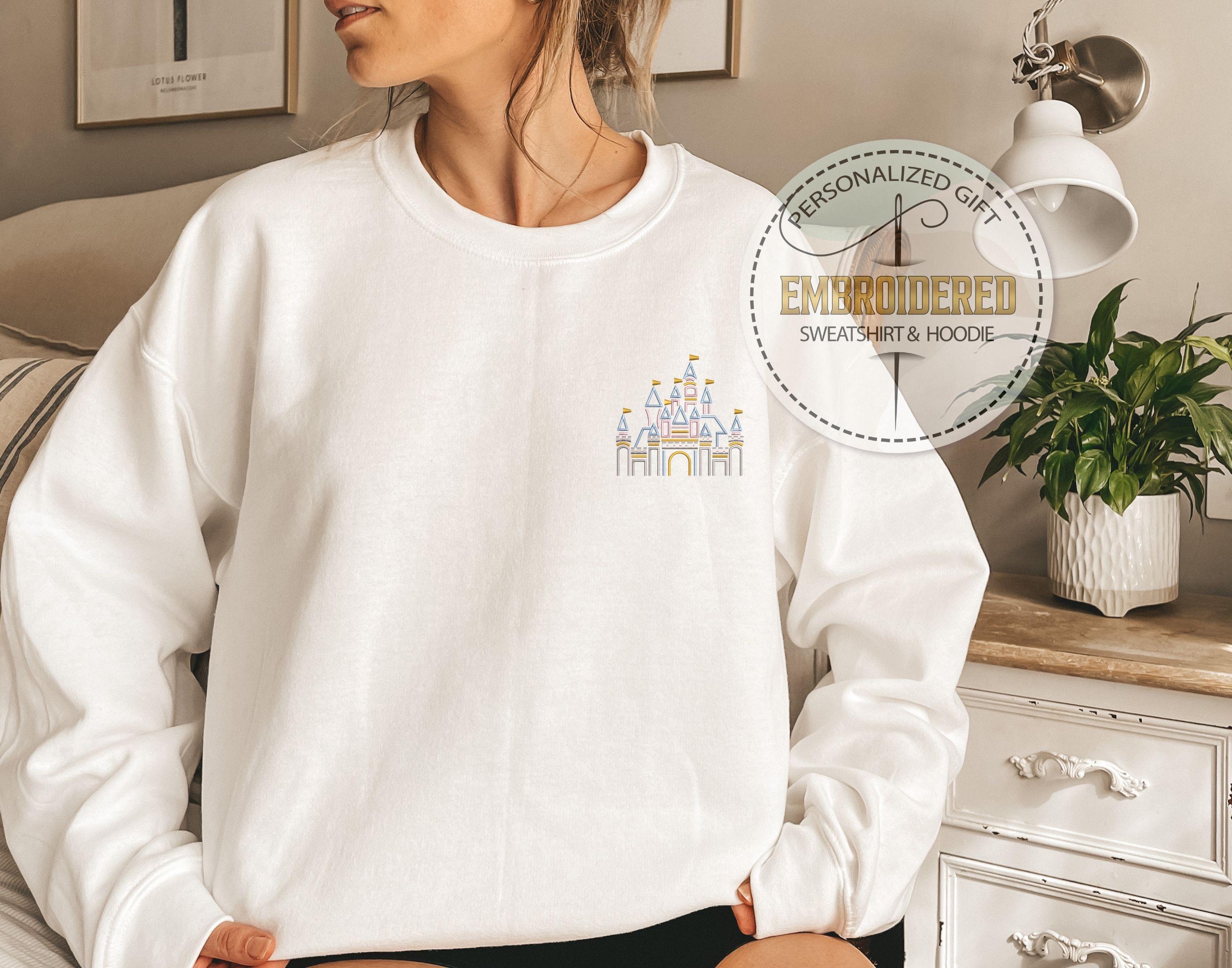 Embroidered Disneyland Castle Hoodie – Colorful Fantasy Magical Kingdom Sweatshirt and Cozy Disney Fan Gift - photo 3