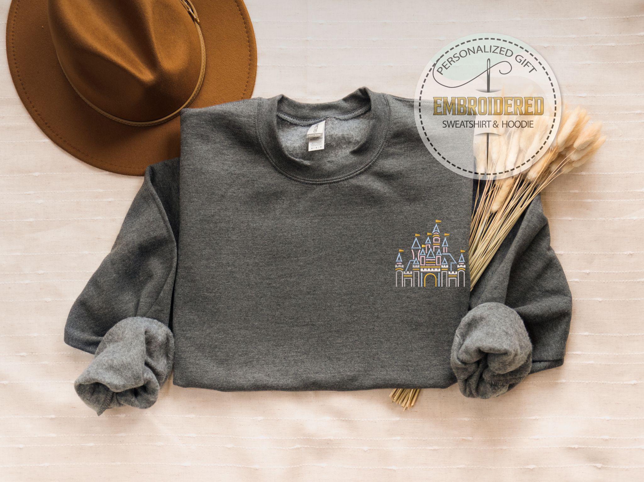 Embroidered Disneyland Castle Hoodie – Colorful Fantasy Magical Kingdom Sweatshirt and Cozy Disney Fan Gift - photo 5