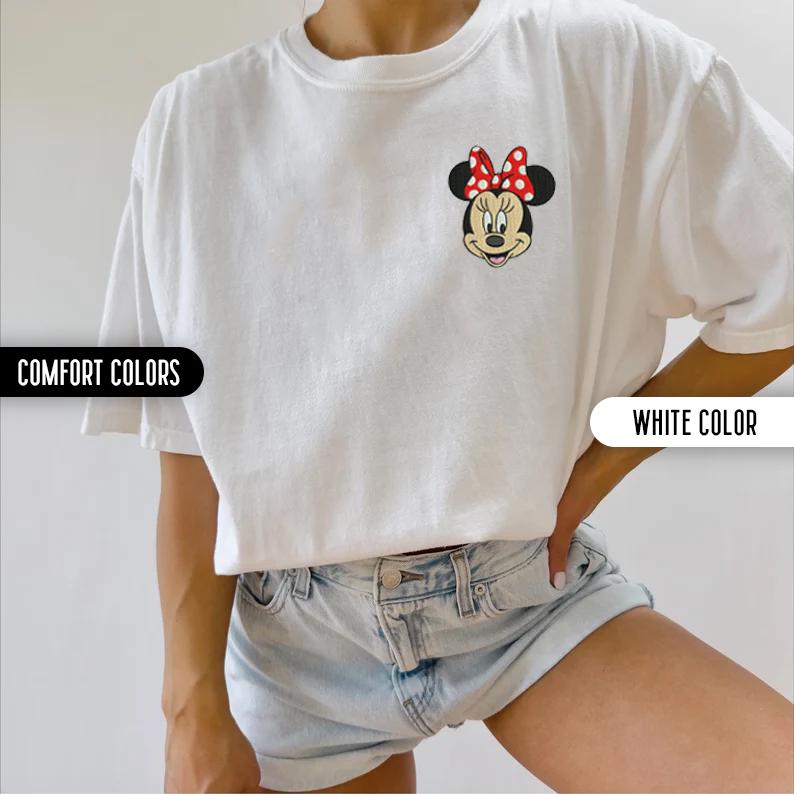 Embroidered Minnie Mouse and Mickey Mouse Comfort Colors Shirt – Disney World Trip Vacation Matching Tees - photo 8