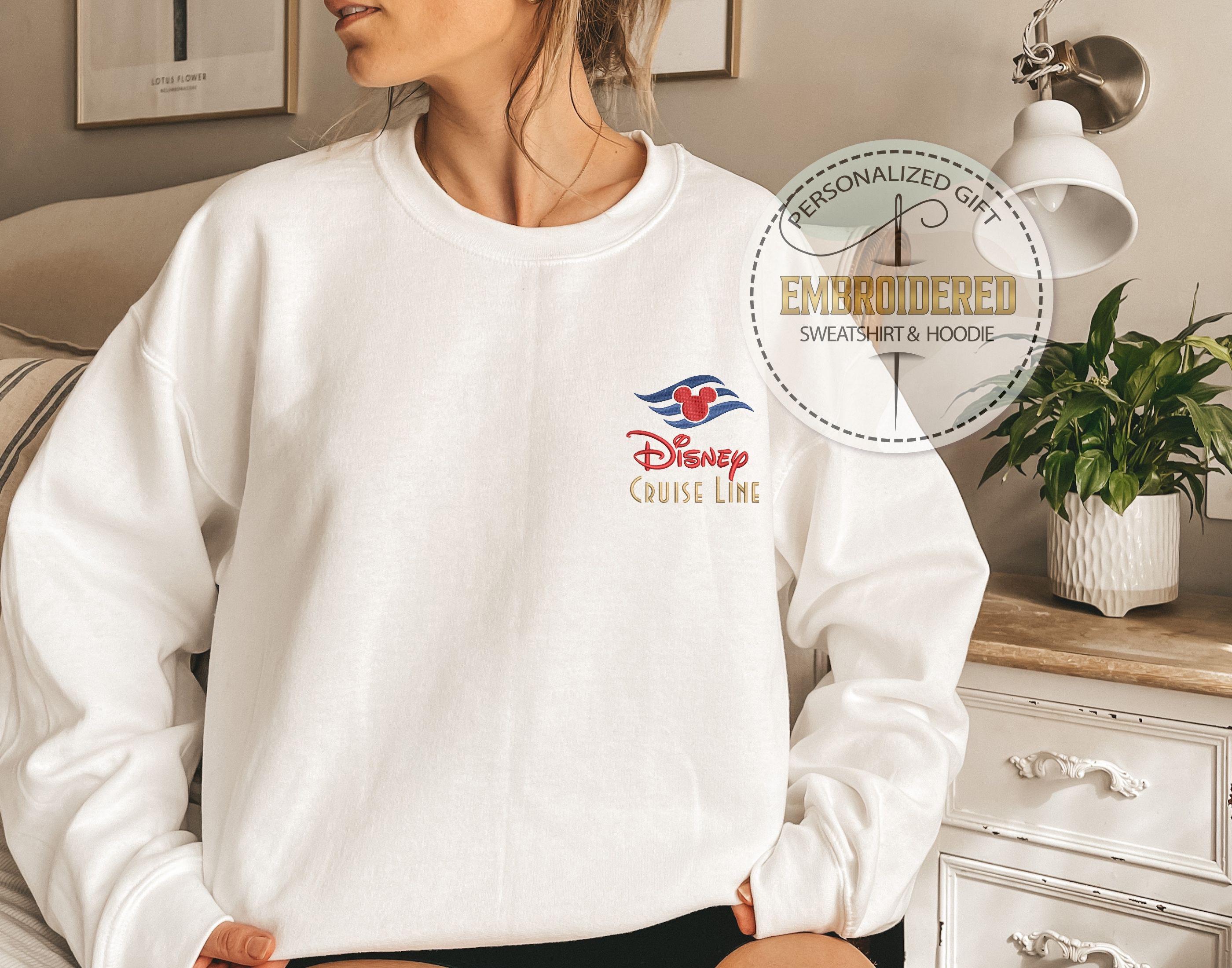 Embroidered Disney Cruise Line Hoodie with Cool Mickey – Disney World and Disneyland Vacation Sweatshirt
