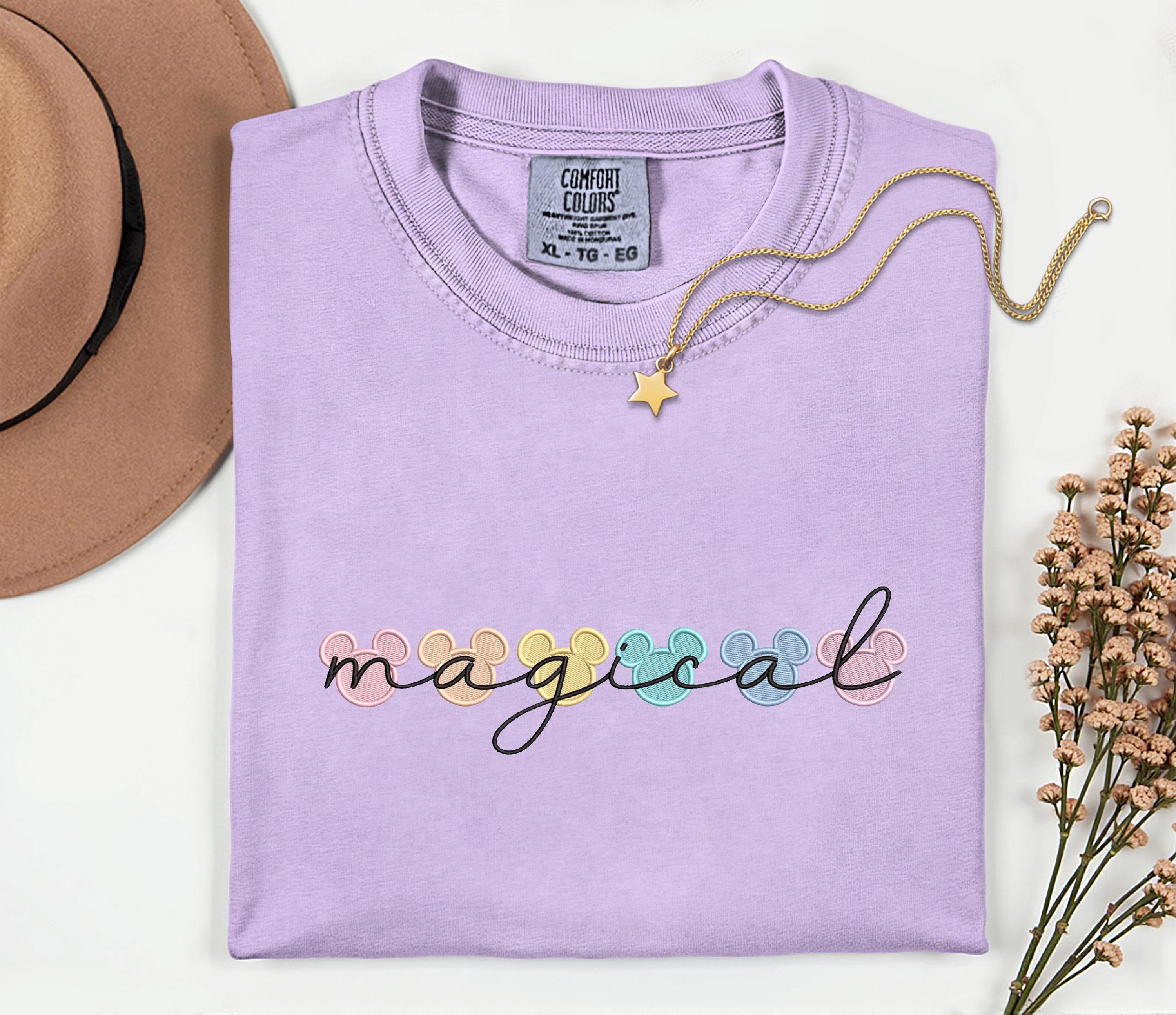 Embroidered Magic Kingdom Comfort Colors Shirt – Magical Disney World Vacation Trip Matching Tees for Families