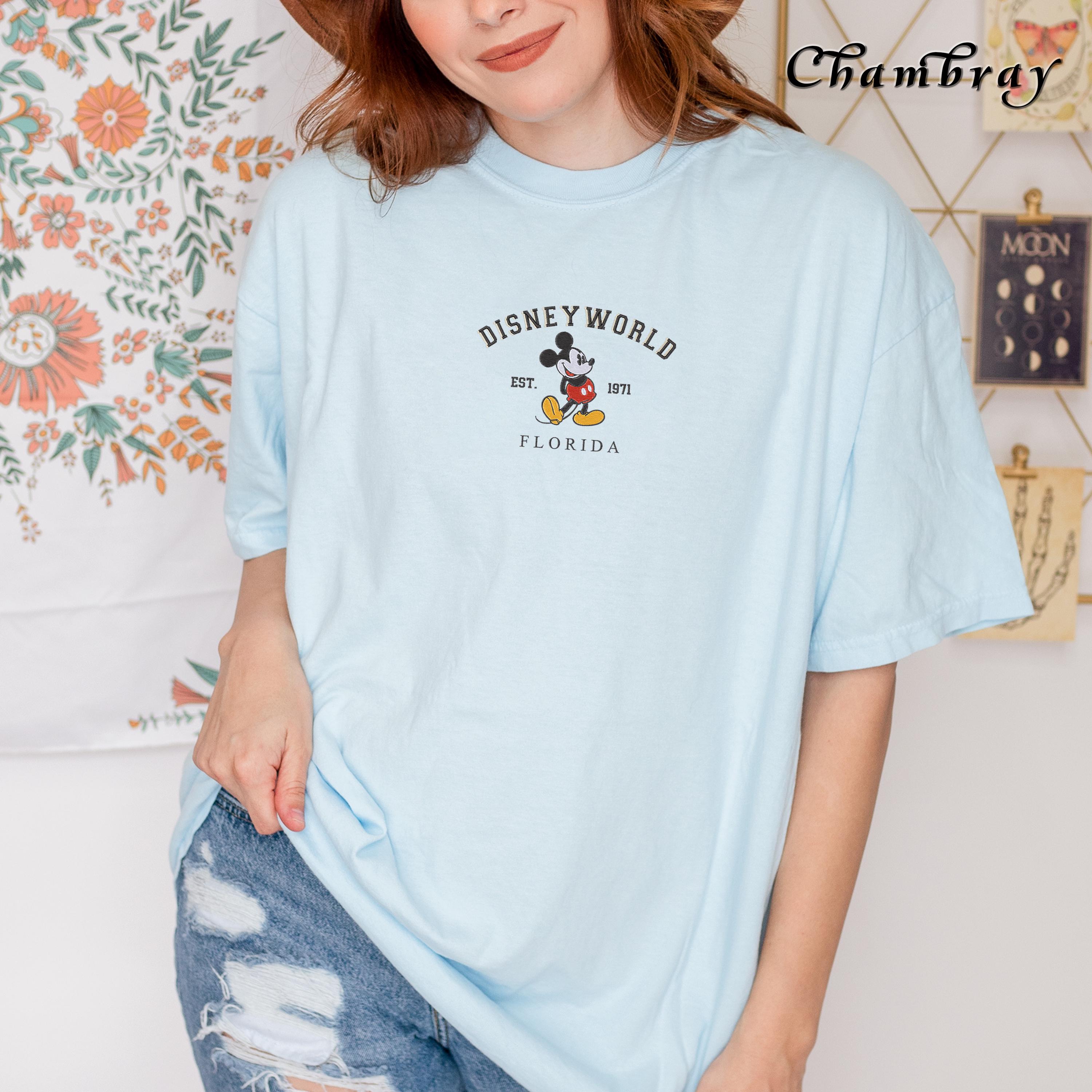 Embroidered Disney World Florida Shirt with Est 1971 Design – Mickey and Friends Walt Disney Vacation T-Shirt - photo 7