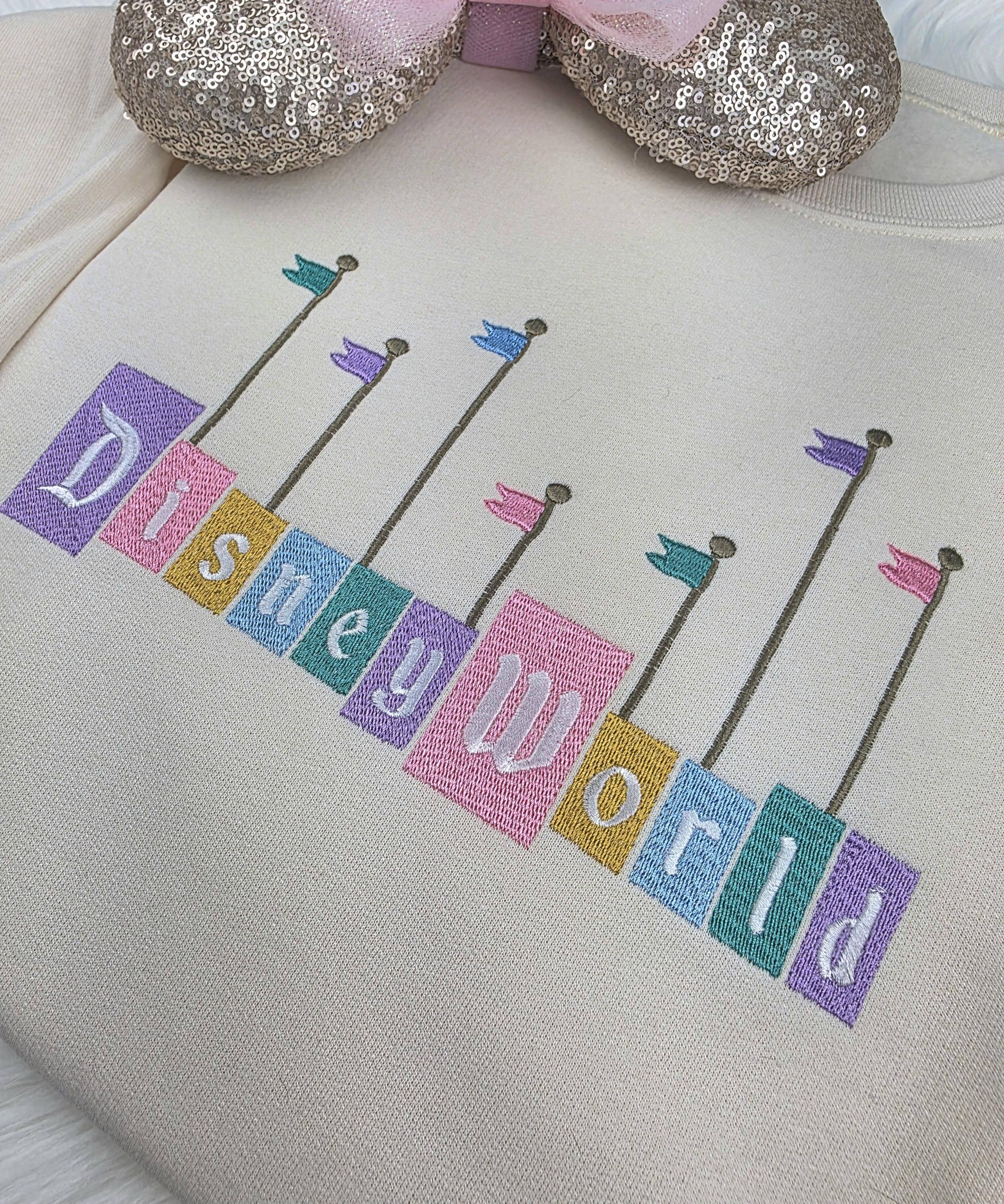 Embroidered Disney World Sweatshirt – Trendy Disney Embroidery Crewneck Shirt for Park Trips and Fans - photo 2