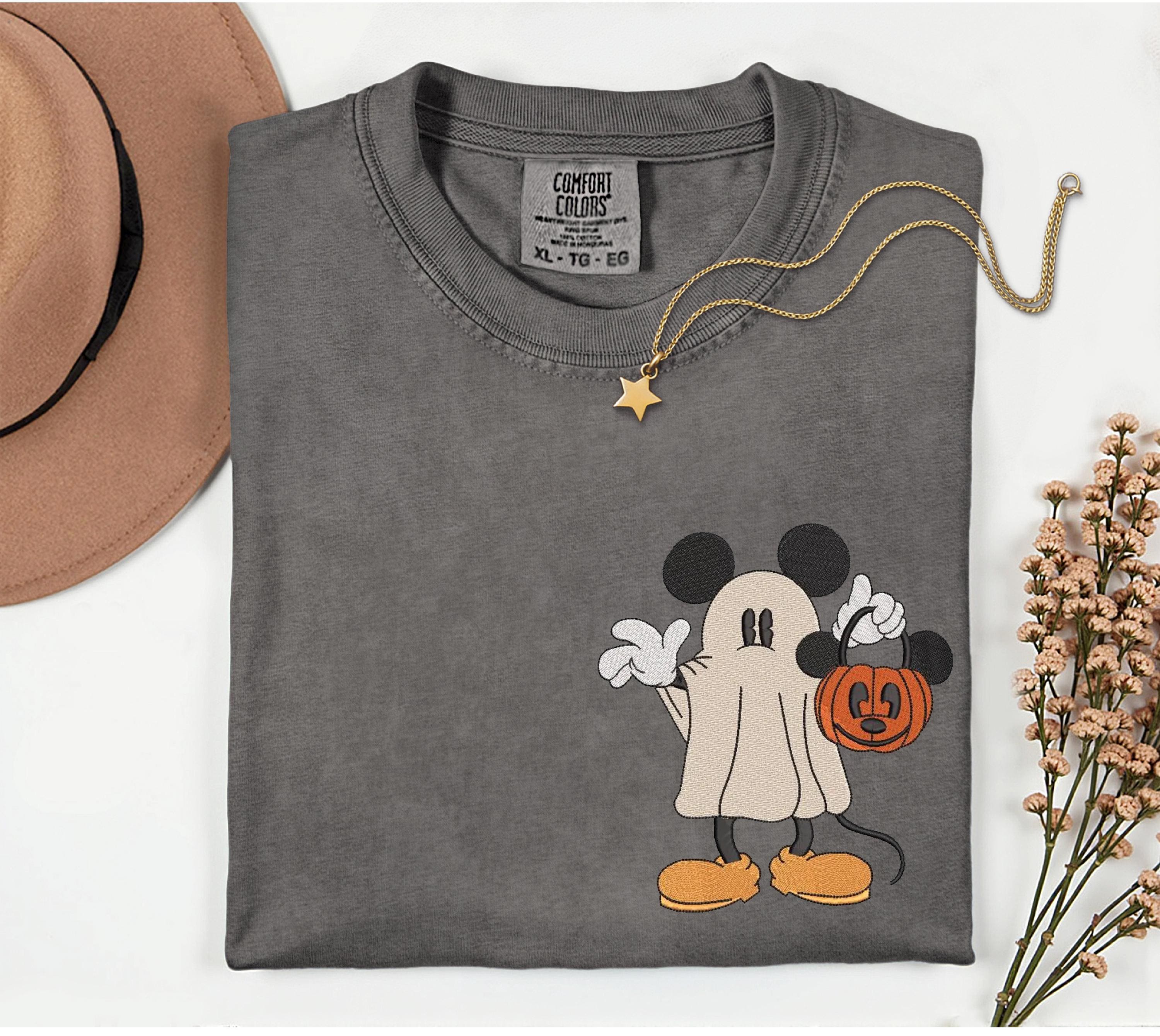 Embroidered Mickey Mouse Disney Halloween Comfort Colors Shirt – Spooky Disney Trip Family Vacation Tee - photo 8