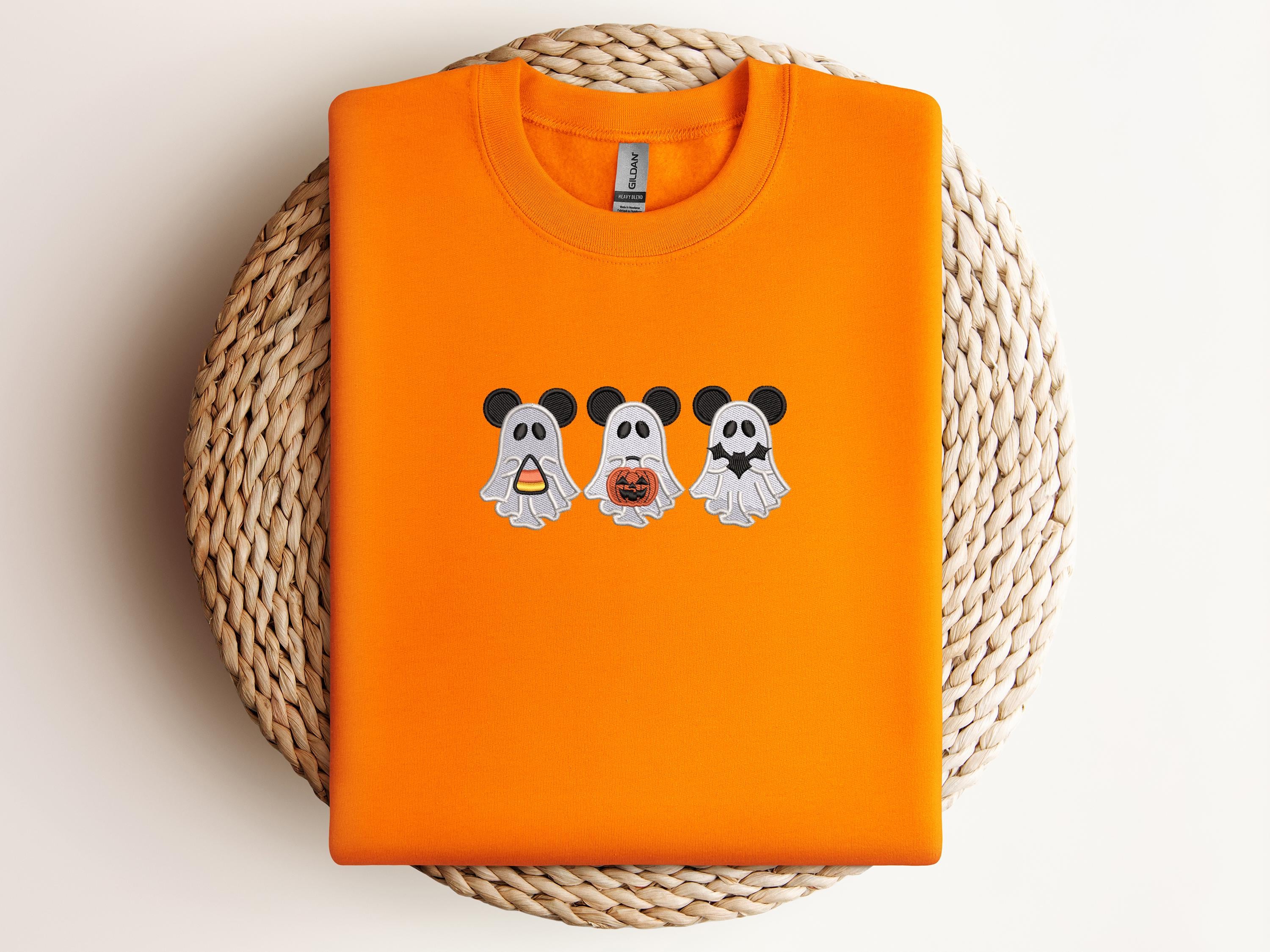 Embroidered Halloween Ghost Shirt – Disney Inspired Spooky Embroidery Tee and Gift for Halloween Lovers - photo 5