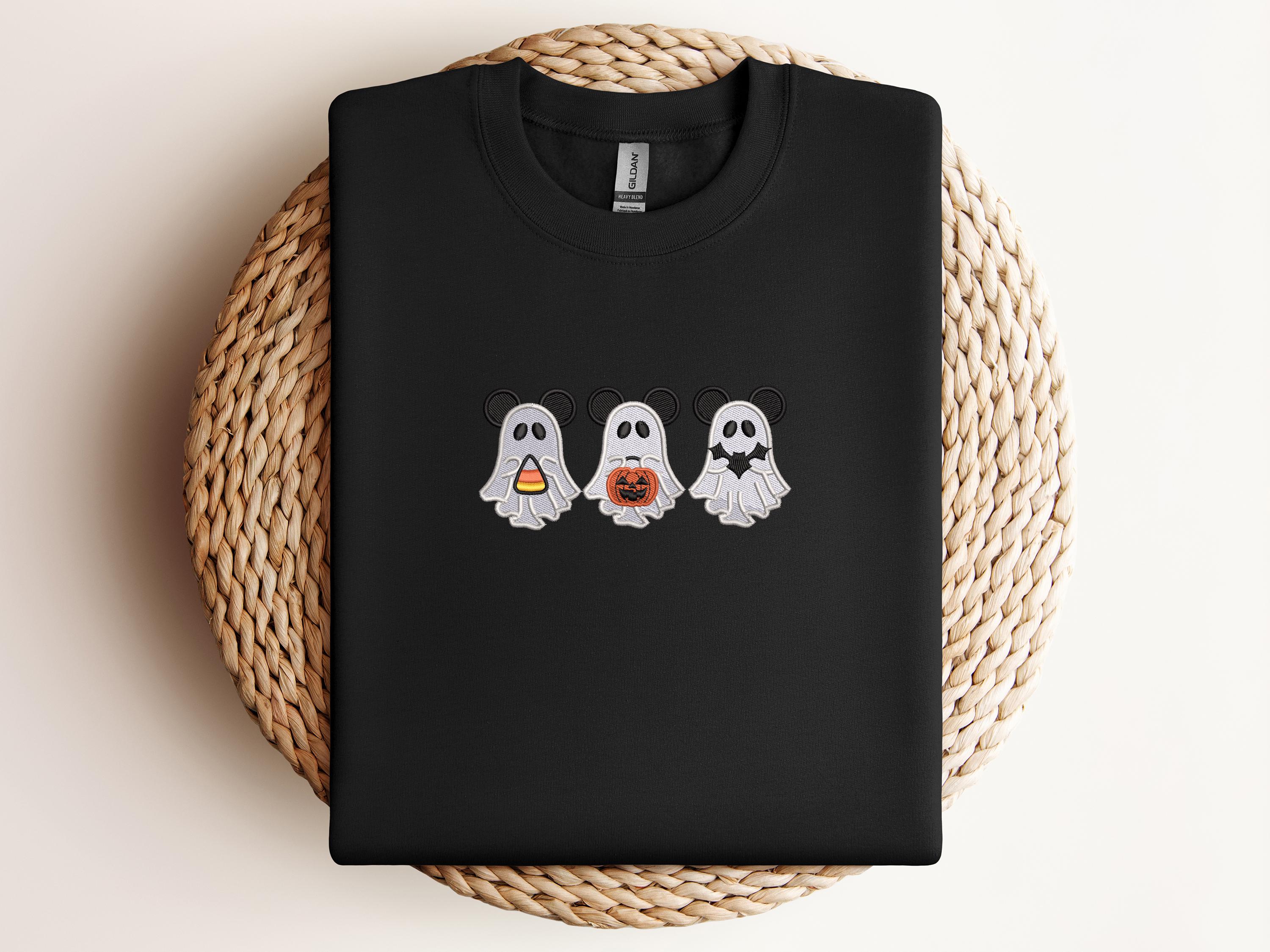 Embroidered Halloween Ghost Shirt – Disney Inspired Spooky Embroidery Tee and Gift for Halloween Lovers - photo 6
