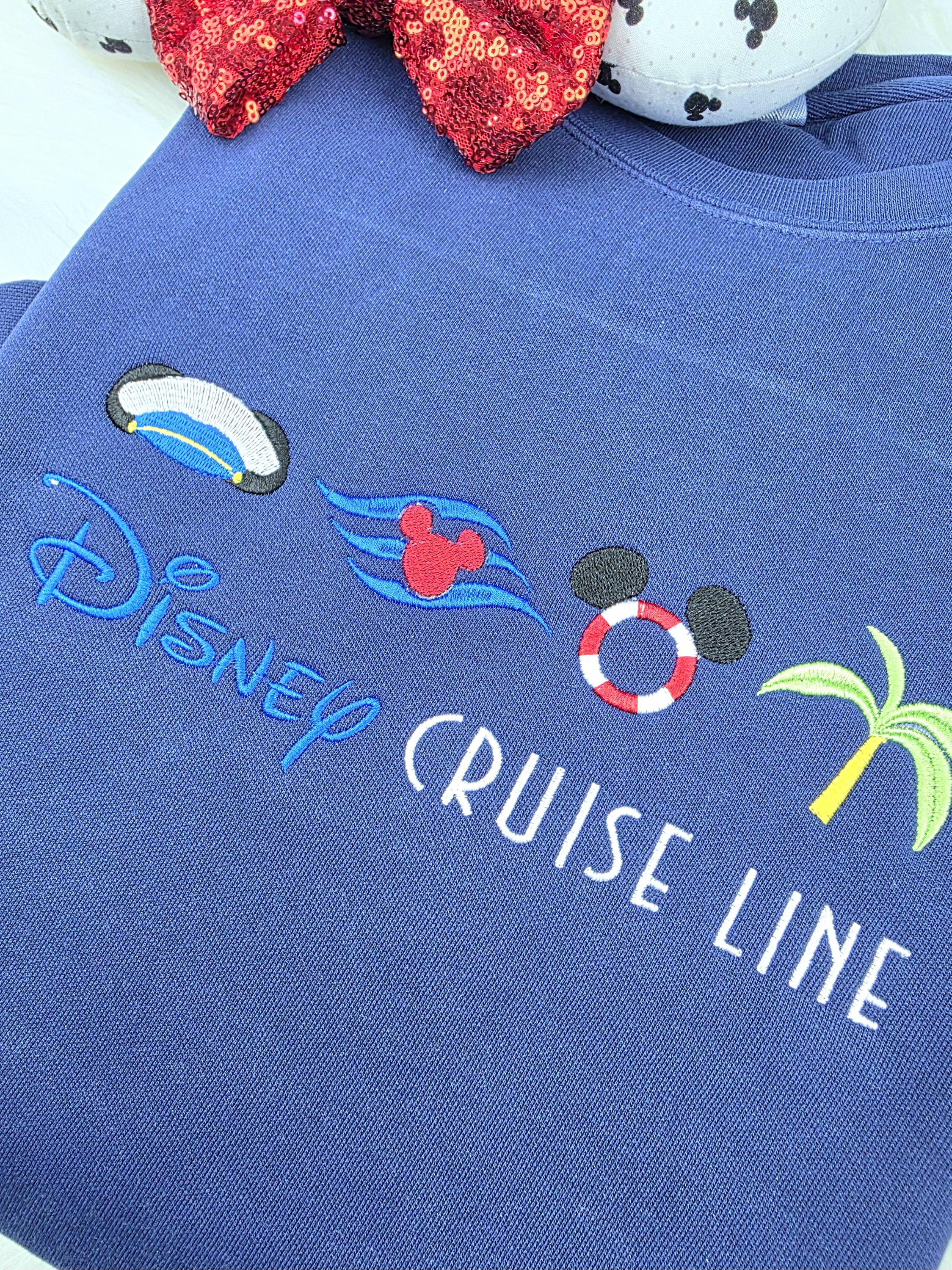 Embroidered Disney Cruise Line Sweatshirt – Disney Cruise Embroidery Crewneck Shirt for Vacation Days - photo 2