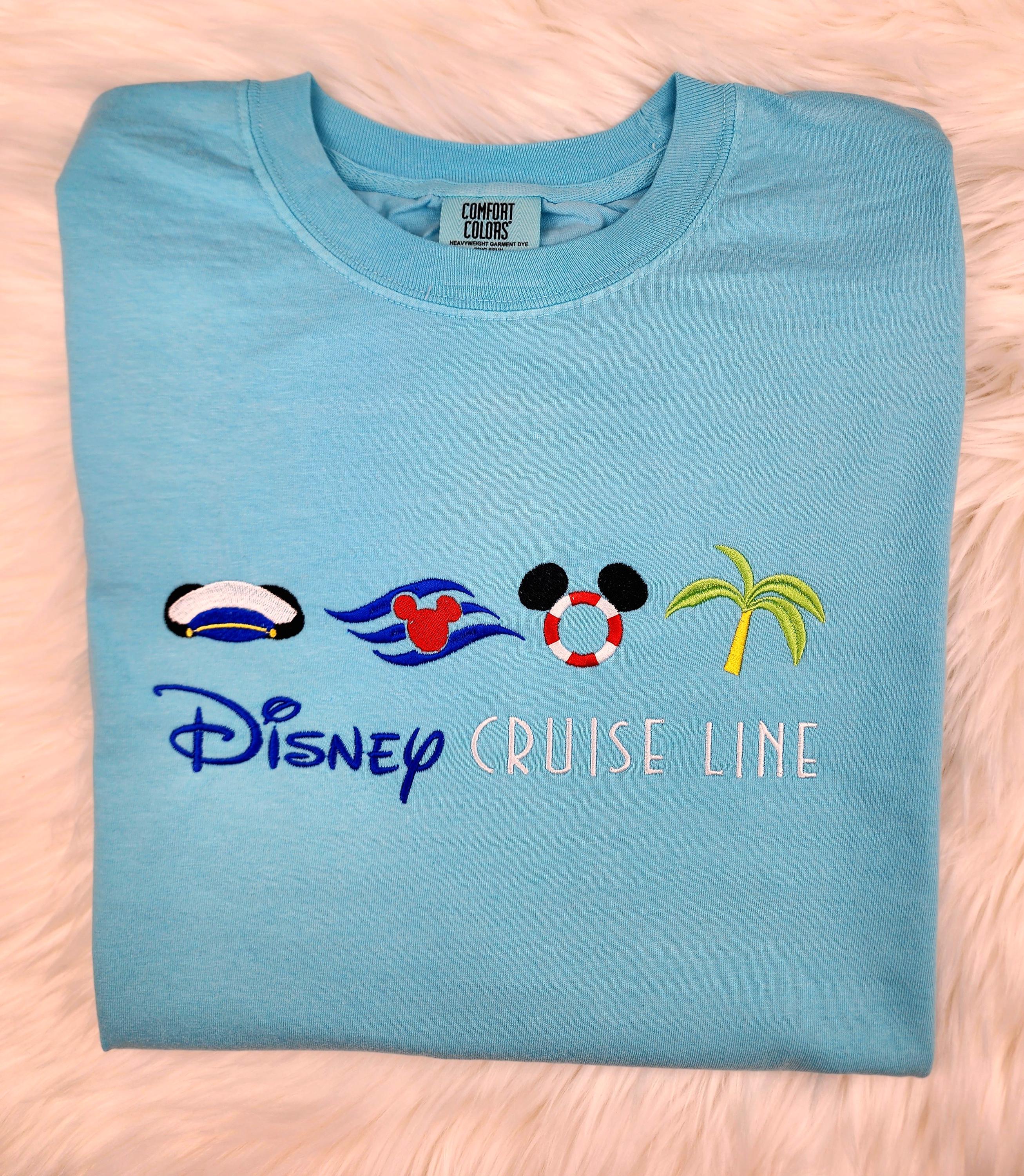 Embroidered Disney Cruise Line Sweatshirt – Disney Cruise Embroidery Crewneck Shirt for Vacation Days - photo 3