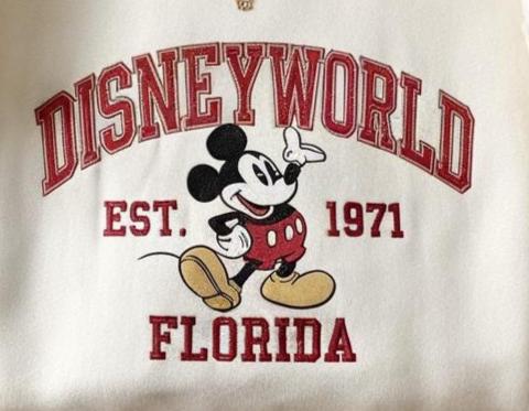 Embroidered Retro Disney World Florida Sweatshirt with Est 1971 – Mickey and Friends Walt Disney Vacation Shirt - photo 2