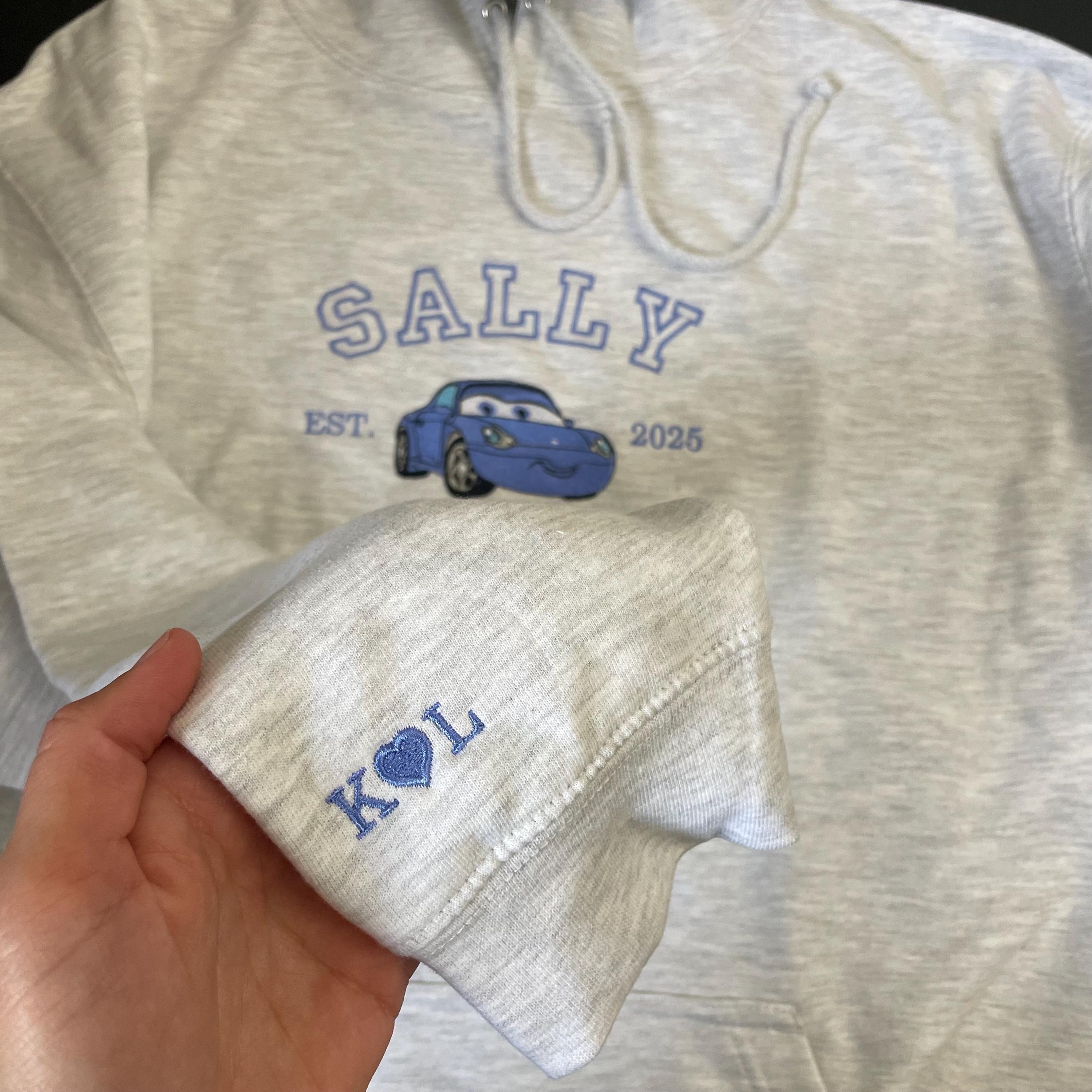 Lightning McQueen and Sally Couple Embroidered Sweatshirt – Disney Cars Matching Hoodie with Custom Initials - photo 7