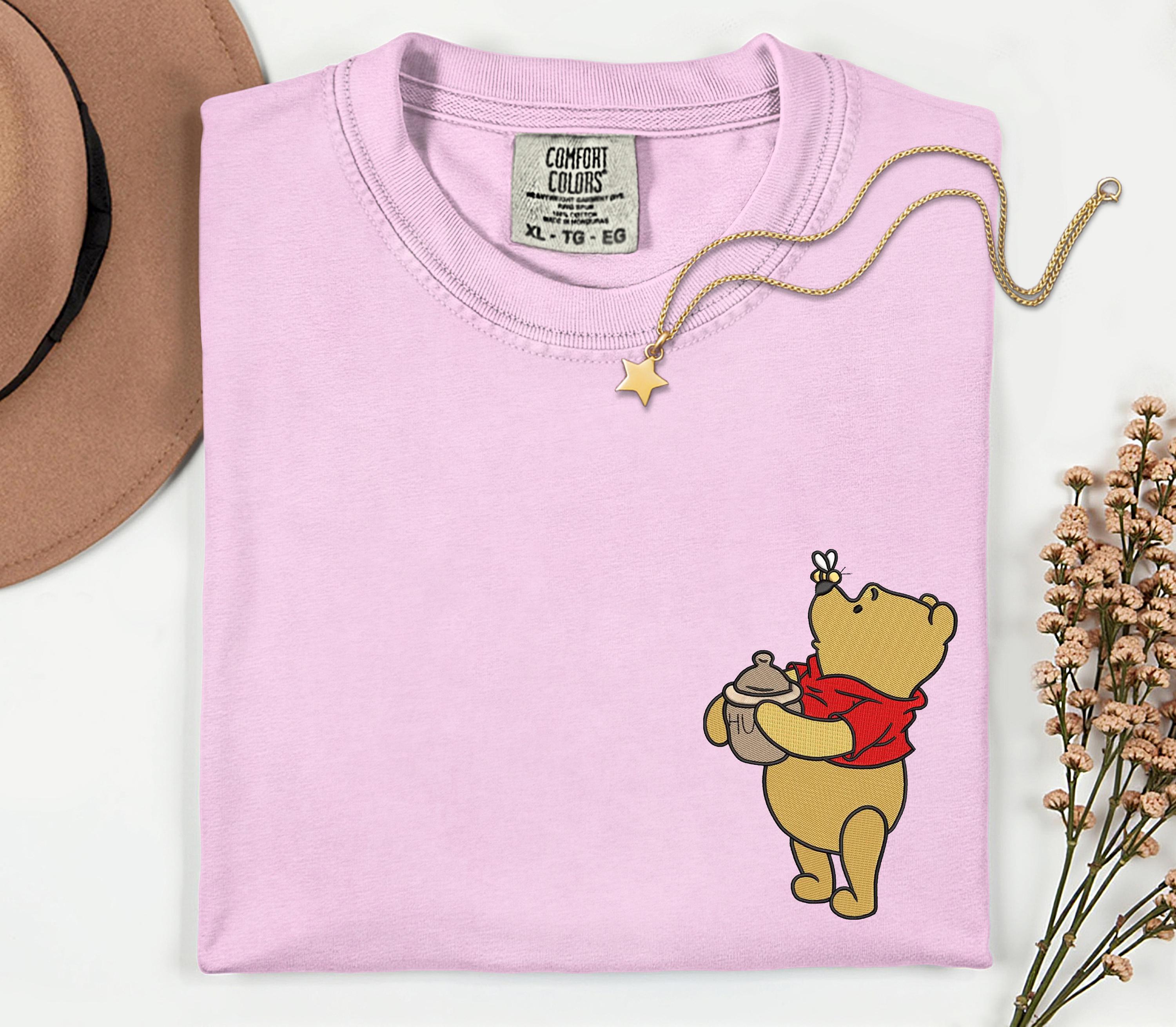 Disney Winnie the Pooh Embroidered Comfort Colors Shirt – Classic Pooh Bear Tee for Disney World Trips and Vacations - photo 2
