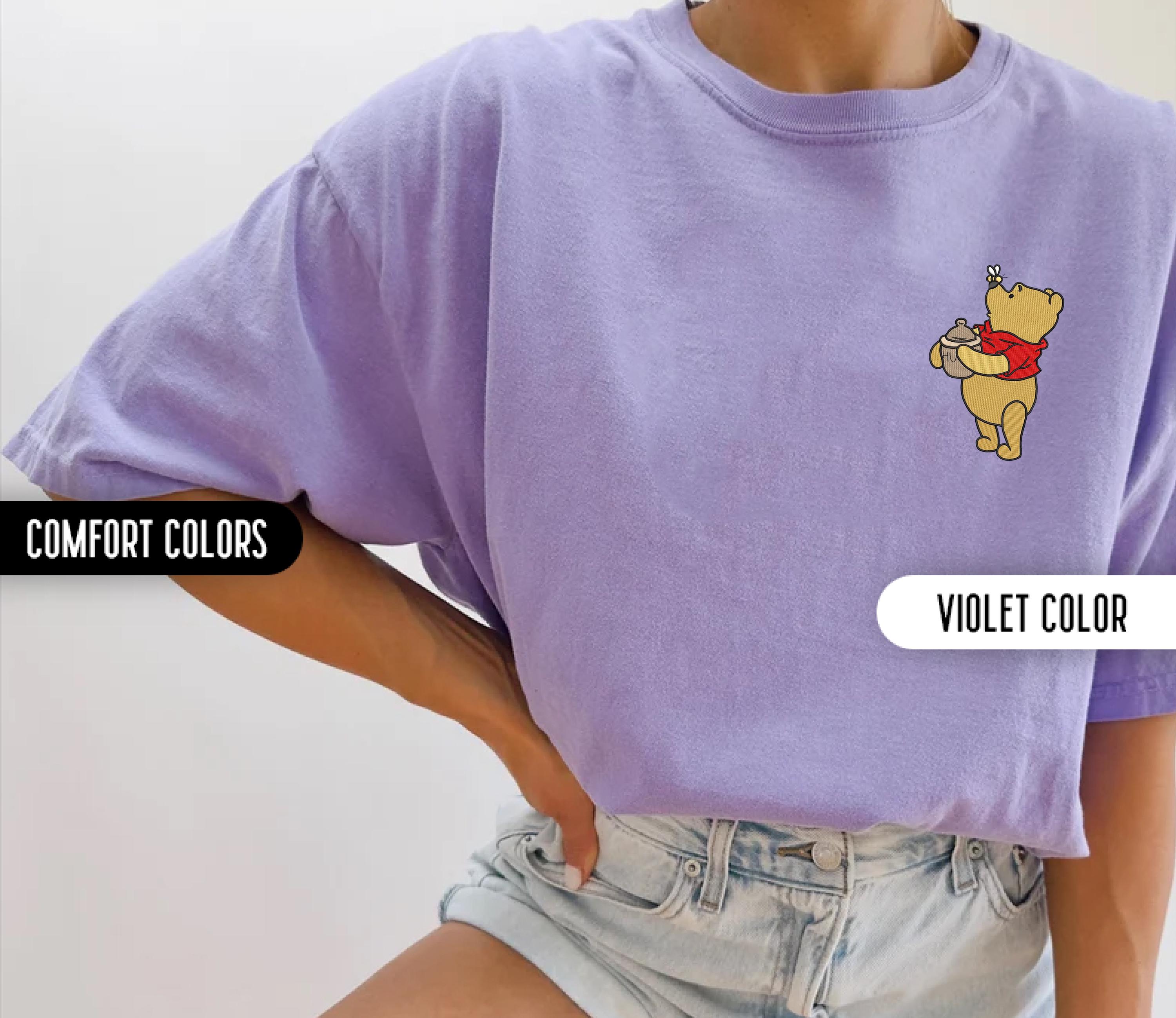 Disney Winnie the Pooh Embroidered Comfort Colors Shirt – Classic Pooh Bear Tee for Disney World Trips and Vacations - photo 3