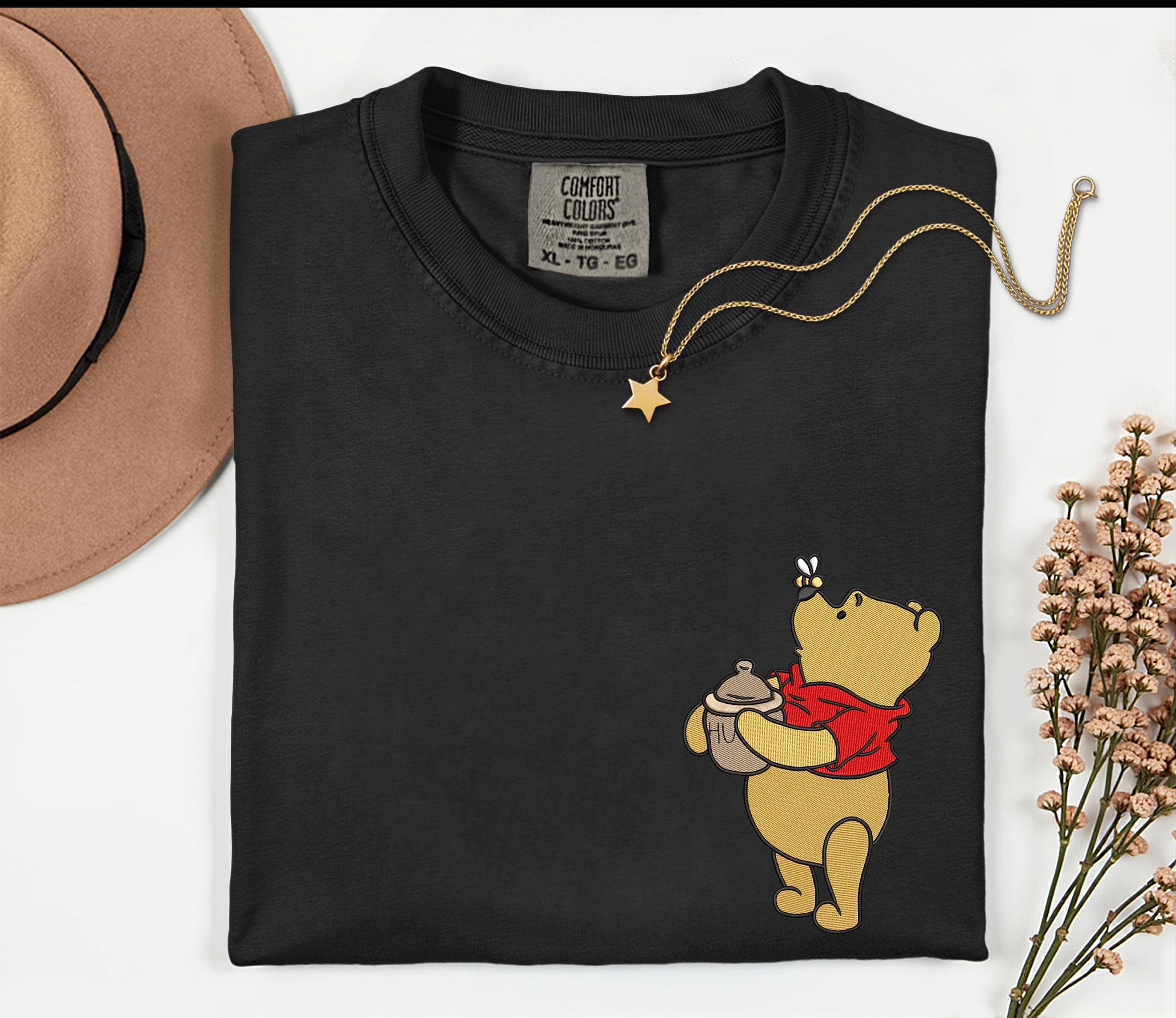 Disney Winnie the Pooh Embroidered Comfort Colors Shirt – Classic Pooh Bear Tee for Disney World Trips and Vacations - photo 4