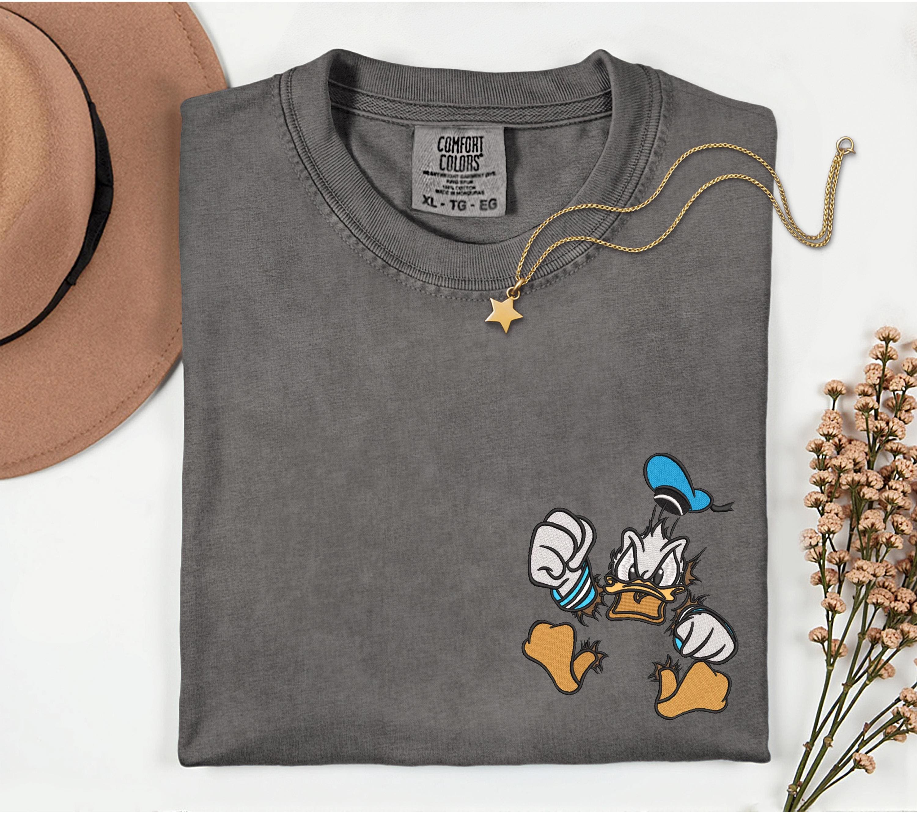 Donald Duck Embroidered Disney Comfort Colors Shirt – Disney World and Disneyland Trip Vacation Tee - photo 2