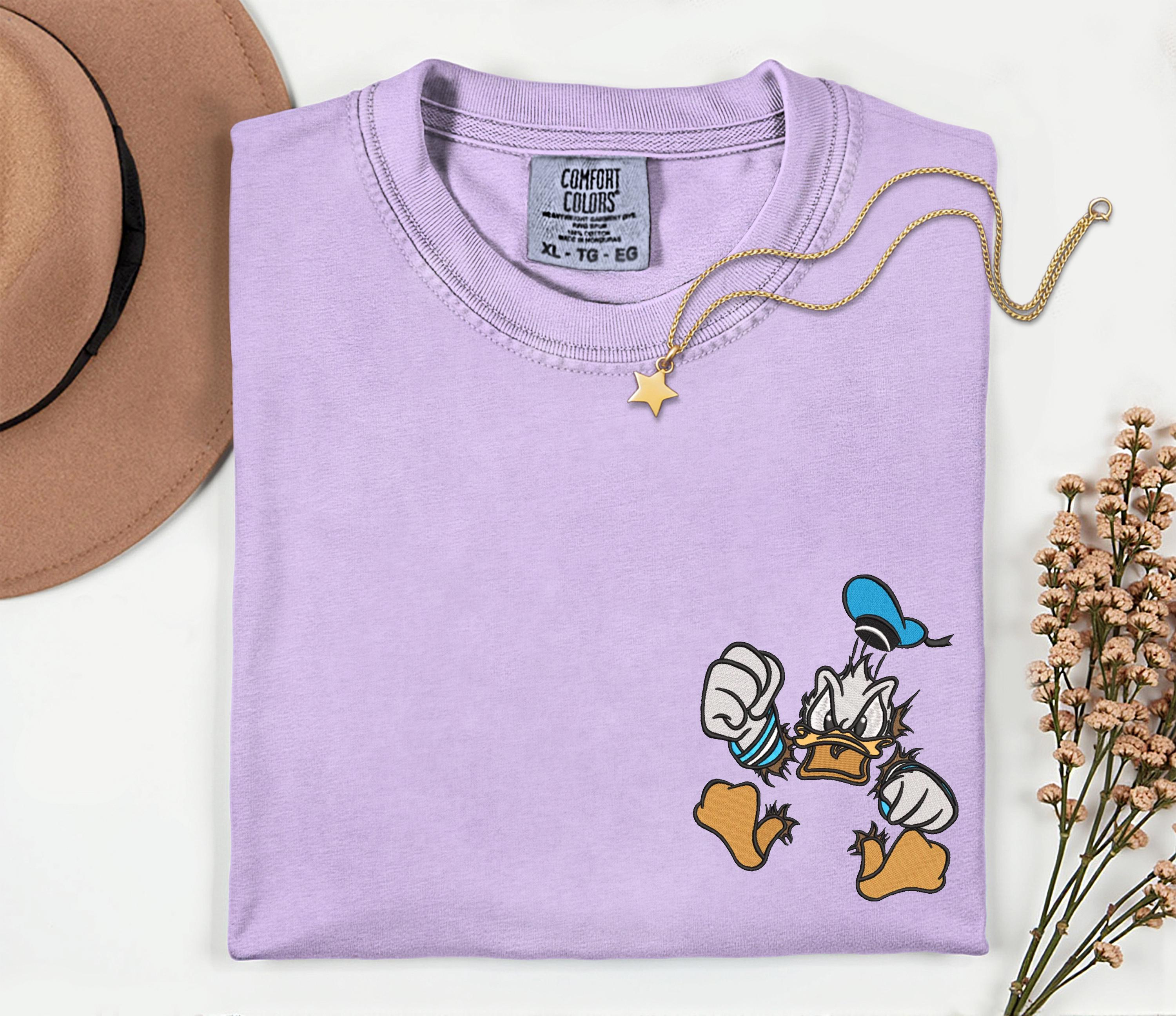 Donald Duck Embroidered Disney Comfort Colors Shirt – Disney World and Disneyland Trip Vacation Tee - photo 3