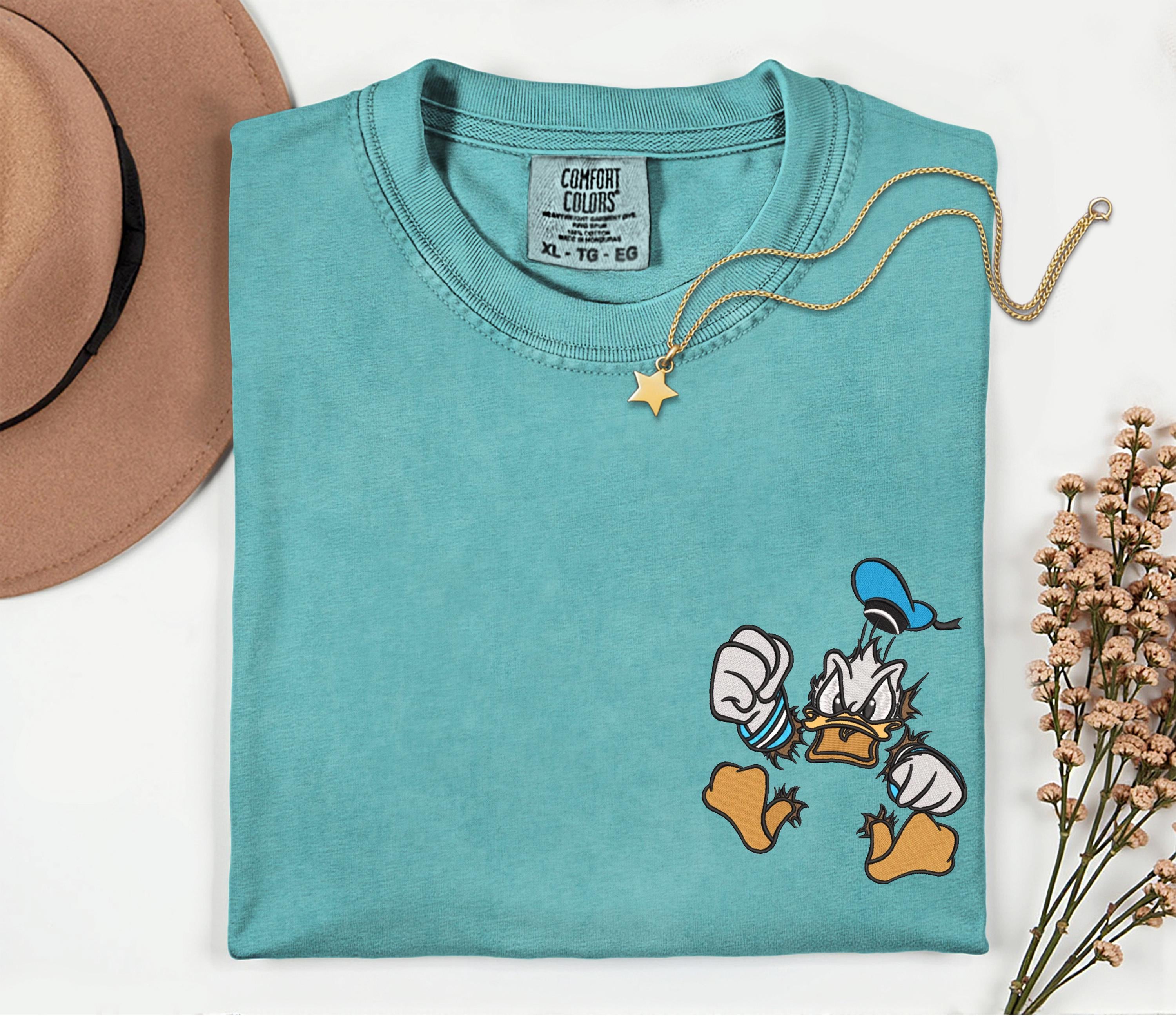 Donald Duck Embroidered Disney Comfort Colors Shirt – Disney World and Disneyland Trip Vacation Tee - photo 8