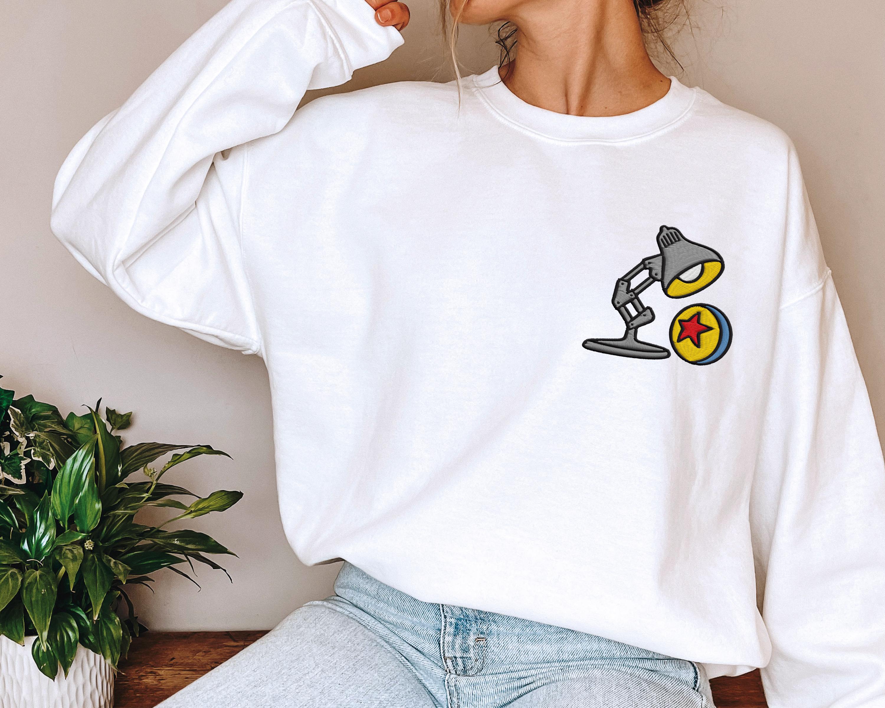 Embroidered Disney Pixar Lamp Sweatshirt with Pixar Logo – Magic Kingdom Family Trip 2026 Sweater and Hoodie - photo 2