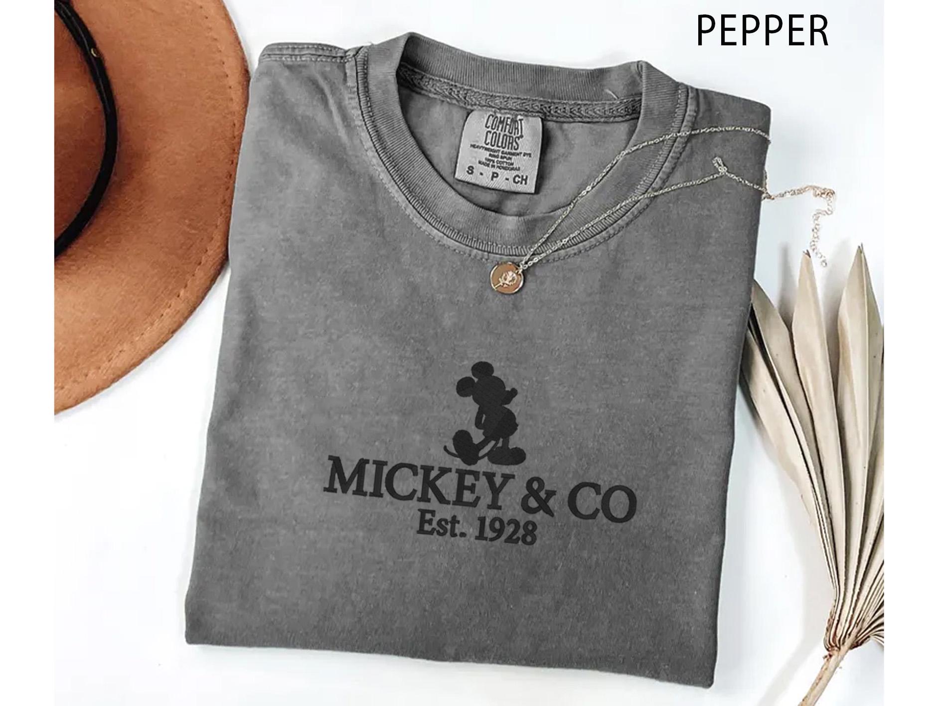 Embroidered Mickey and Co Est 1928 Comfort Colors Shirt – Disney Inspired Vacation Tee and Gift for Disney Fans