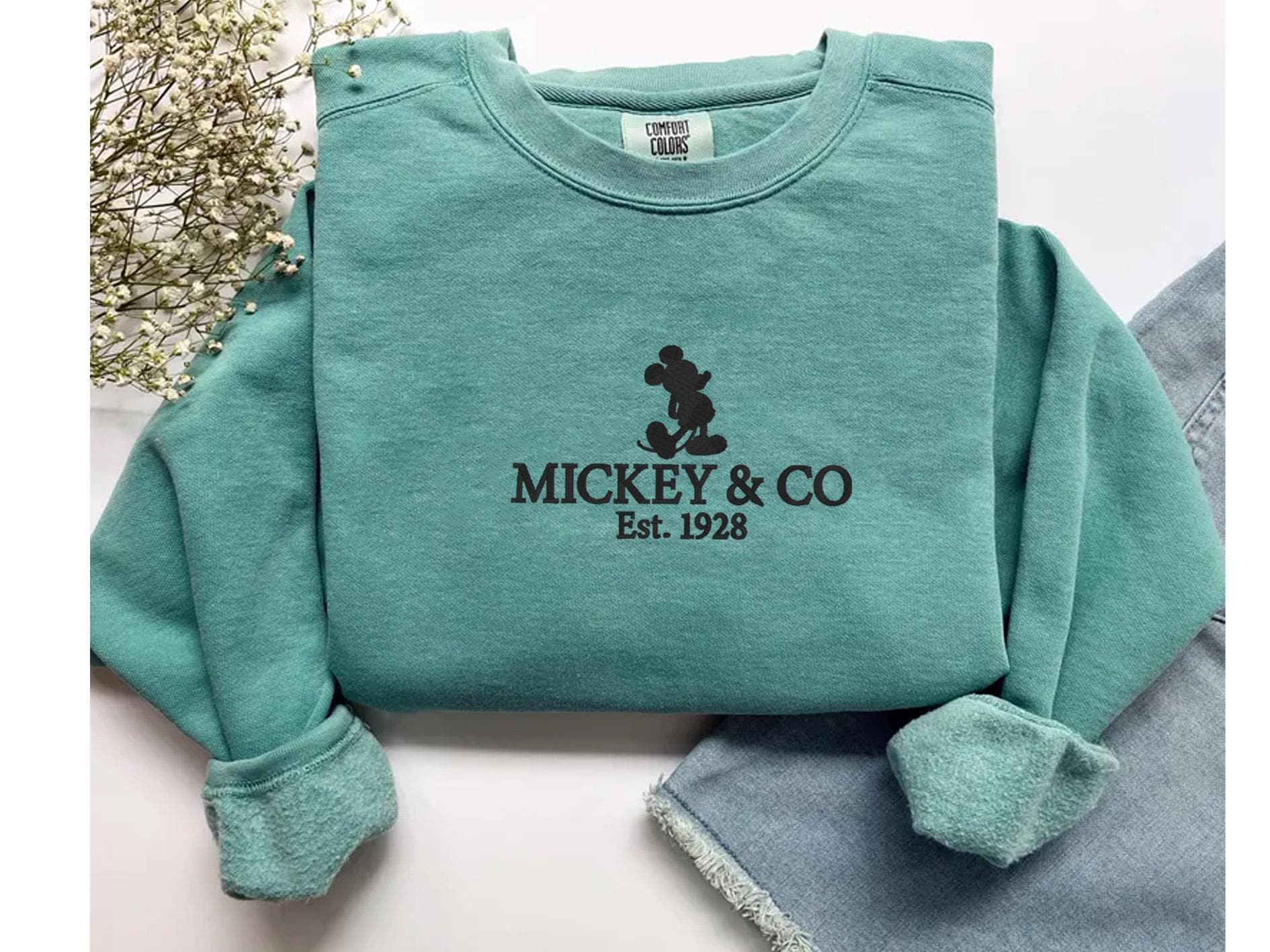 Embroidered Mickey and Co Est 1928 Comfort Colors Shirt – Disney Inspired Vacation Tee and Gift for Disney Fans - photo 3