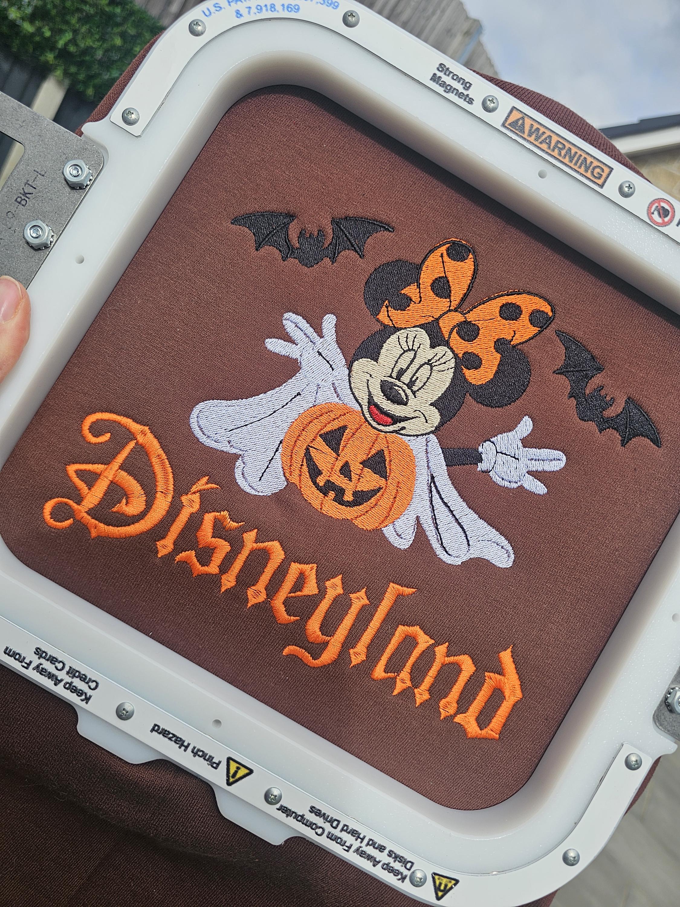 Disneyland Halloween Minnie Embroidered Unisex Sweatshirt – Disneyworld Paris Princess Castle Jumper for Trick or Treat Parties - photo 2