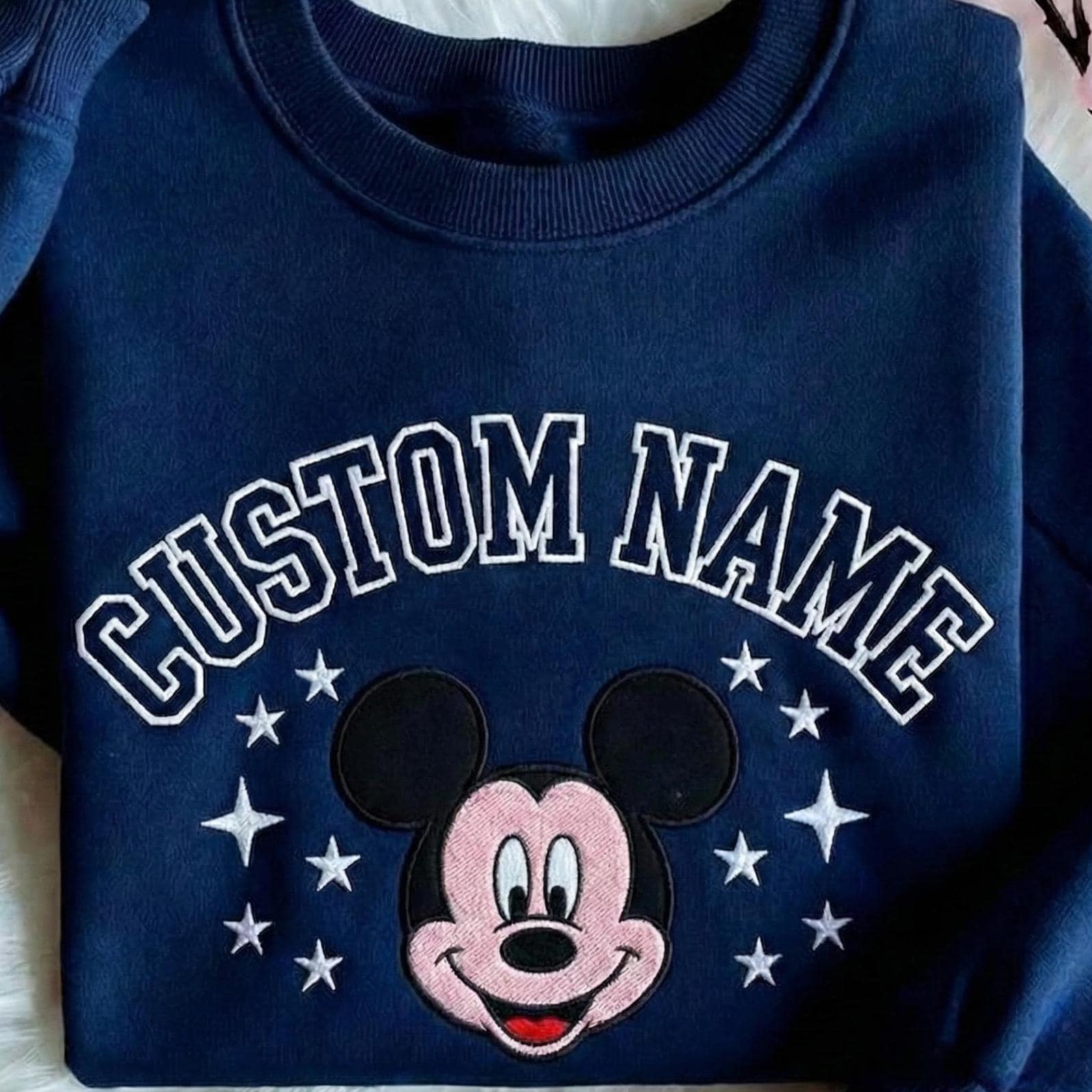 Custom Embroidered Minnie Sweatshirt – Personalized Disney Name Shirt in Pink for Girls and Cute Winter Gifts - photo 5