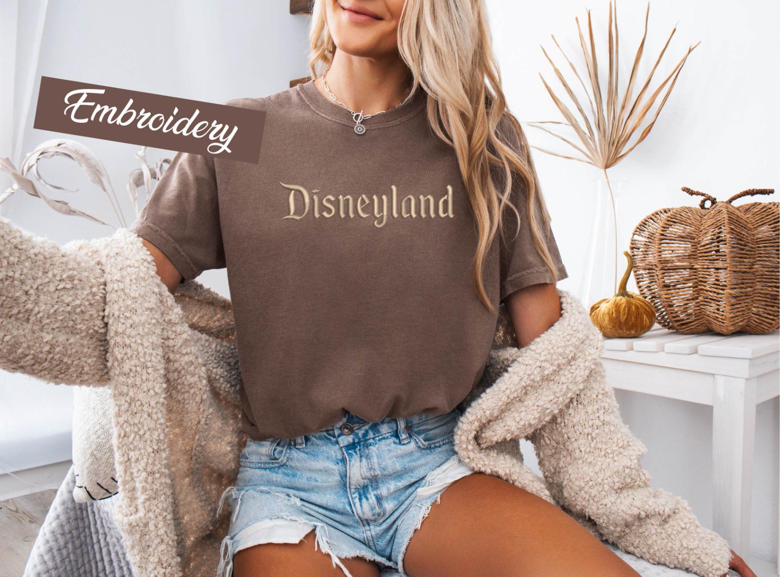 Embroidered Disneyland T-Shirt with Est 1955 Design – Cute Mickey and Friends Embroidery Tee for Disneyland Trips - photo 3