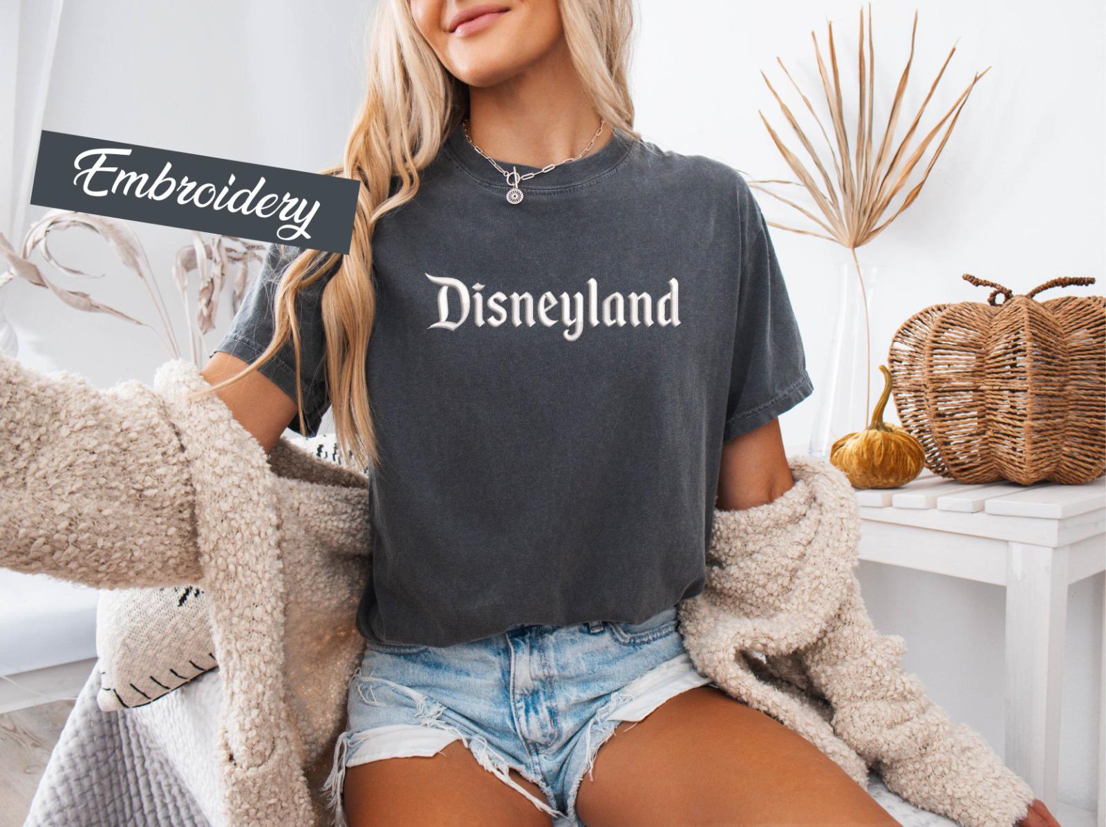 Embroidered Disneyland T-Shirt with Est 1955 Design – Cute Mickey and Friends Embroidery Tee for Disneyland Trips - photo 4