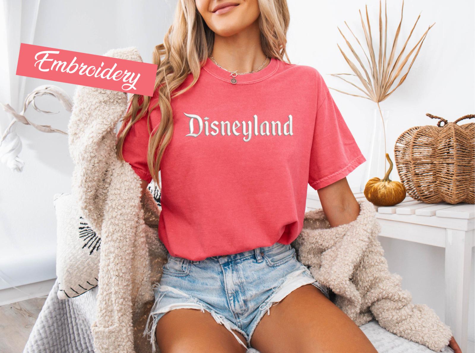 Embroidered Disneyland T-Shirt with Est 1955 Design – Cute Mickey and Friends Embroidery Tee for Disneyland Trips - photo 5
