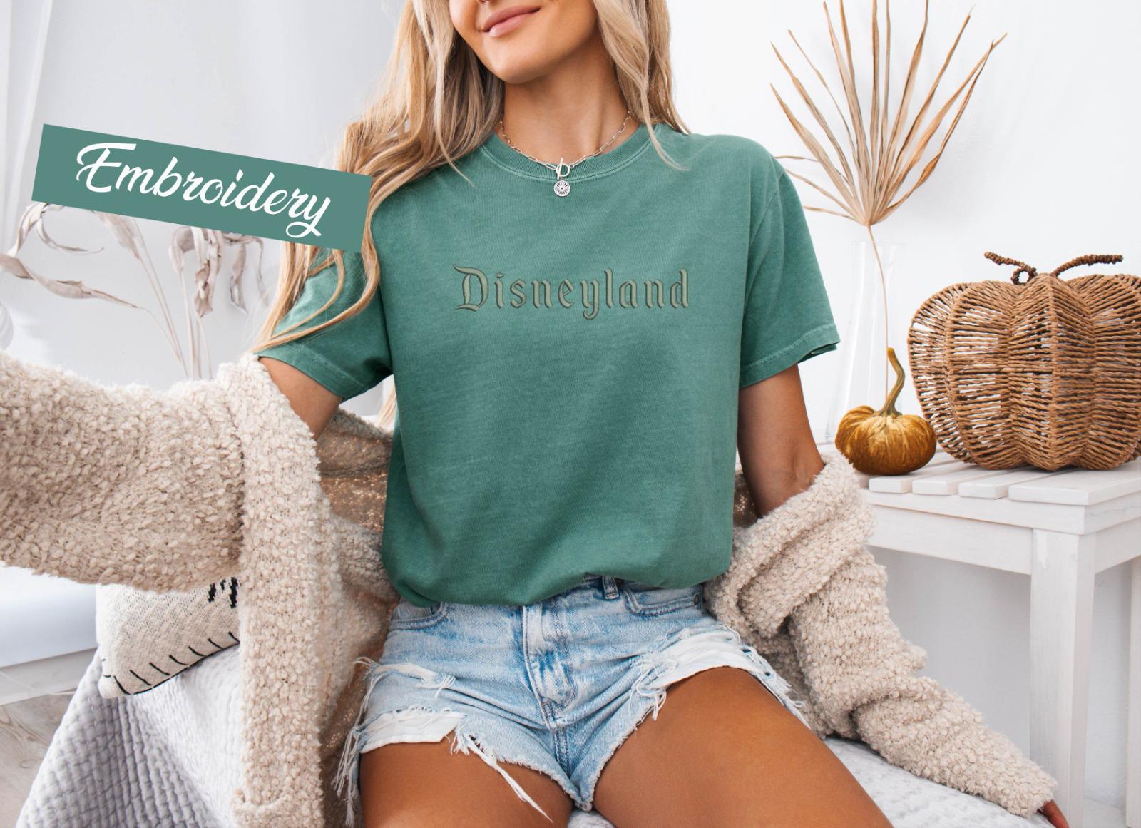 Embroidered Disneyland T-Shirt with Est 1955 Design – Cute Mickey and Friends Embroidery Tee for Disneyland Trips - photo 9