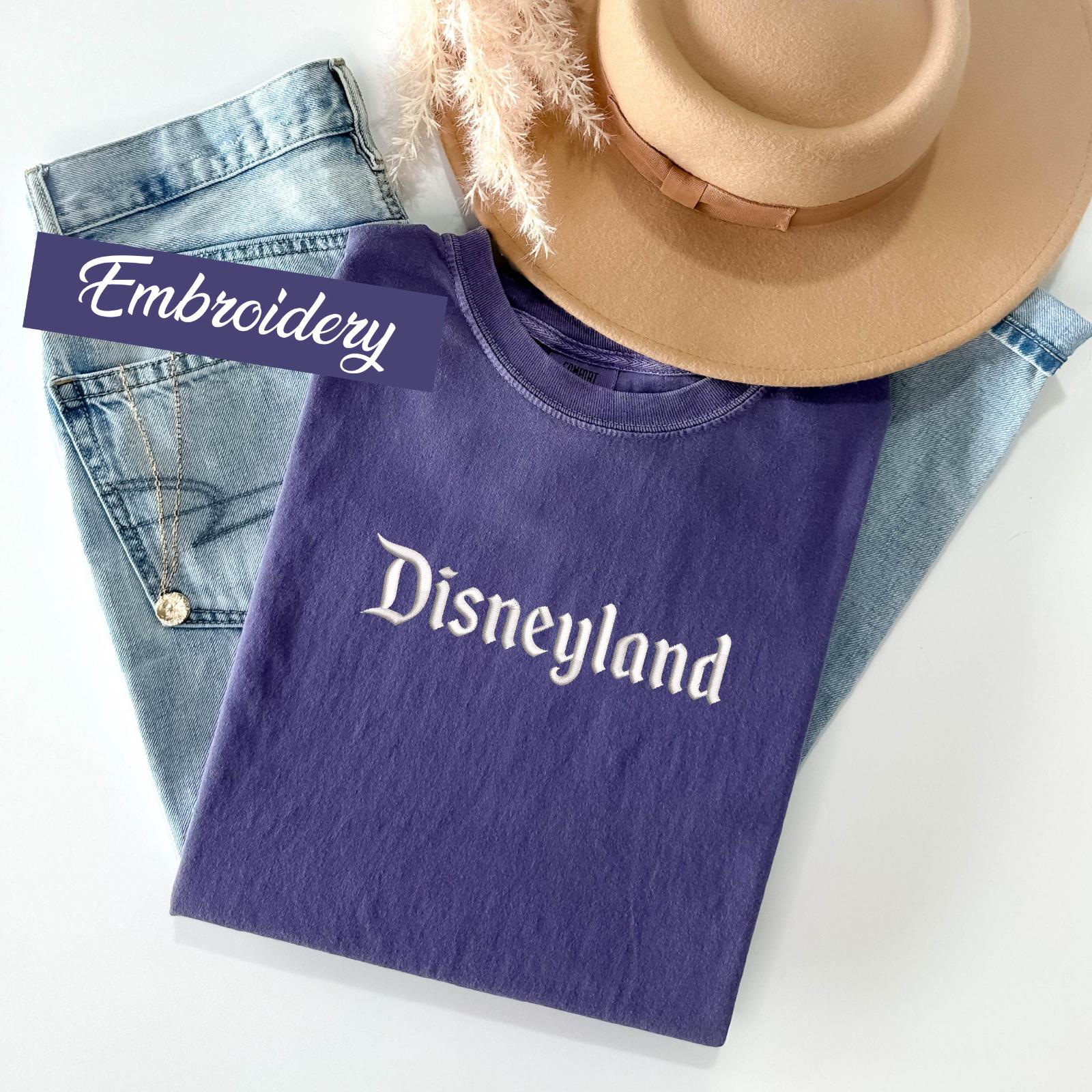 Embroidered Disneyland T-Shirt with Est 1955 Design – Cute Mickey and Friends Embroidery Tee for Disneyland Trips - photo 11