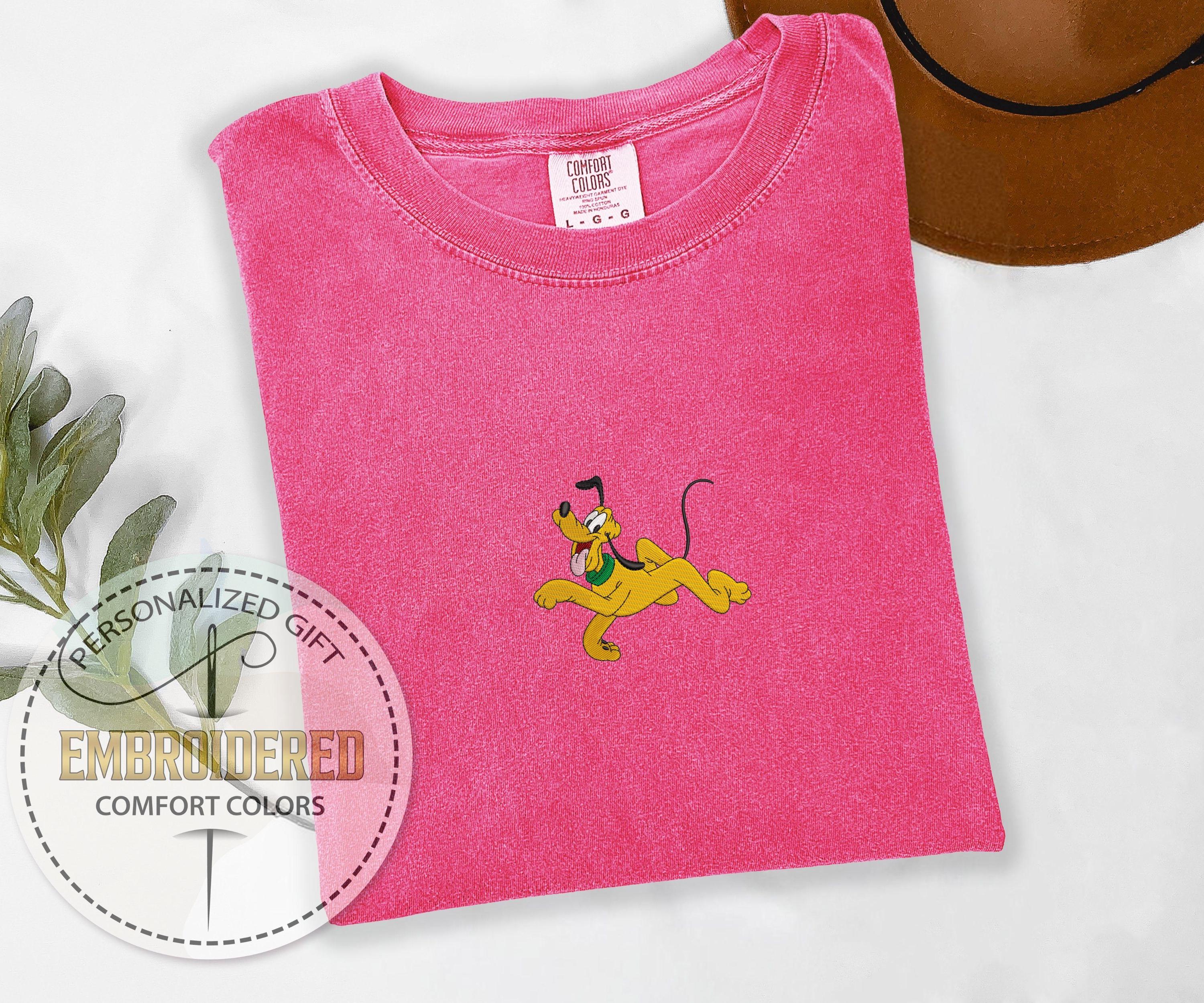 Embroidered Pluto Comfort Colors Shirt – Disney Character Tee and Gift for Disneyland and Walt Disney World Trips - photo 7