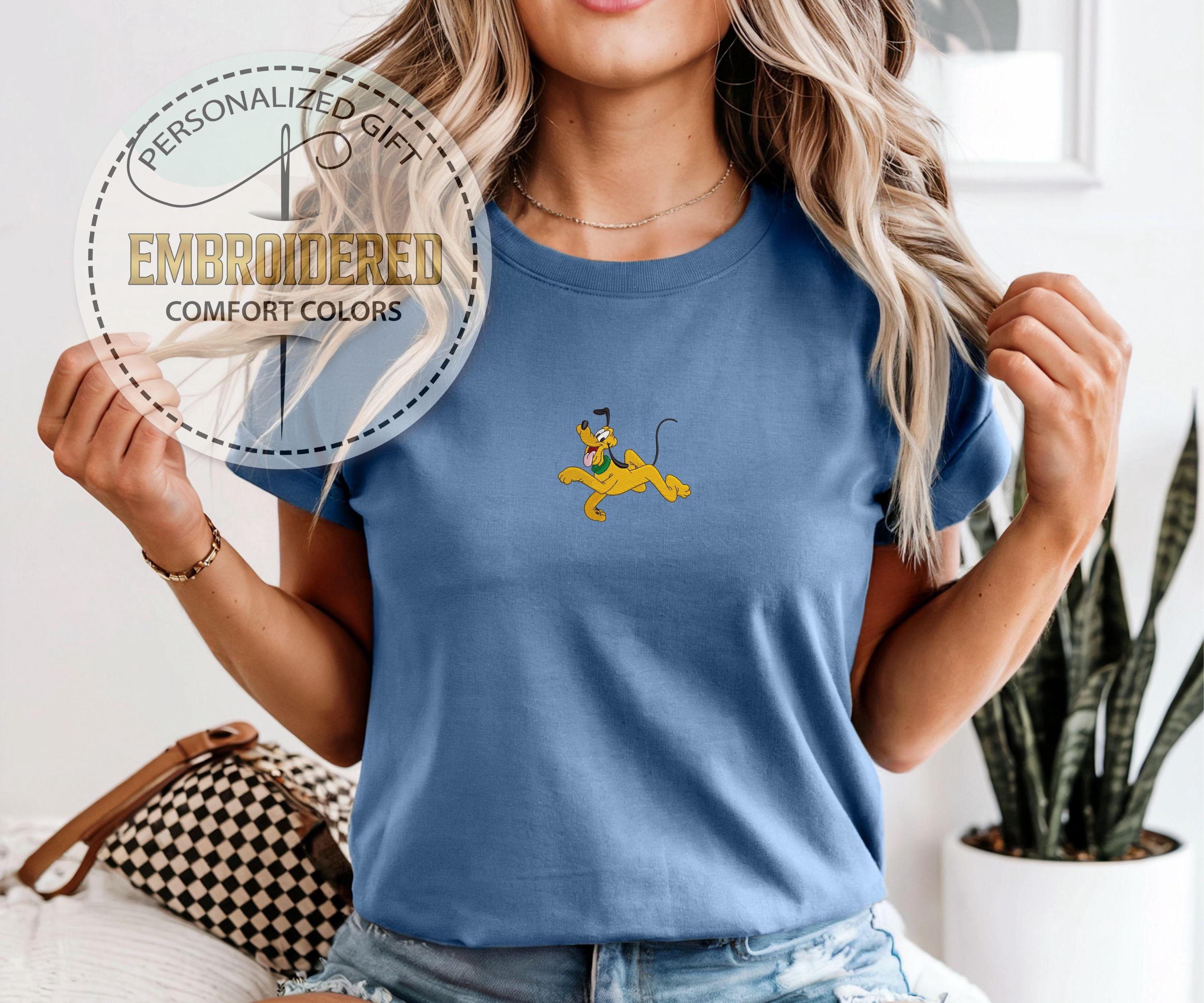 Embroidered Pluto Comfort Colors Shirt – Disney Character Tee and Gift for Disneyland and Walt Disney World Trips - photo 8