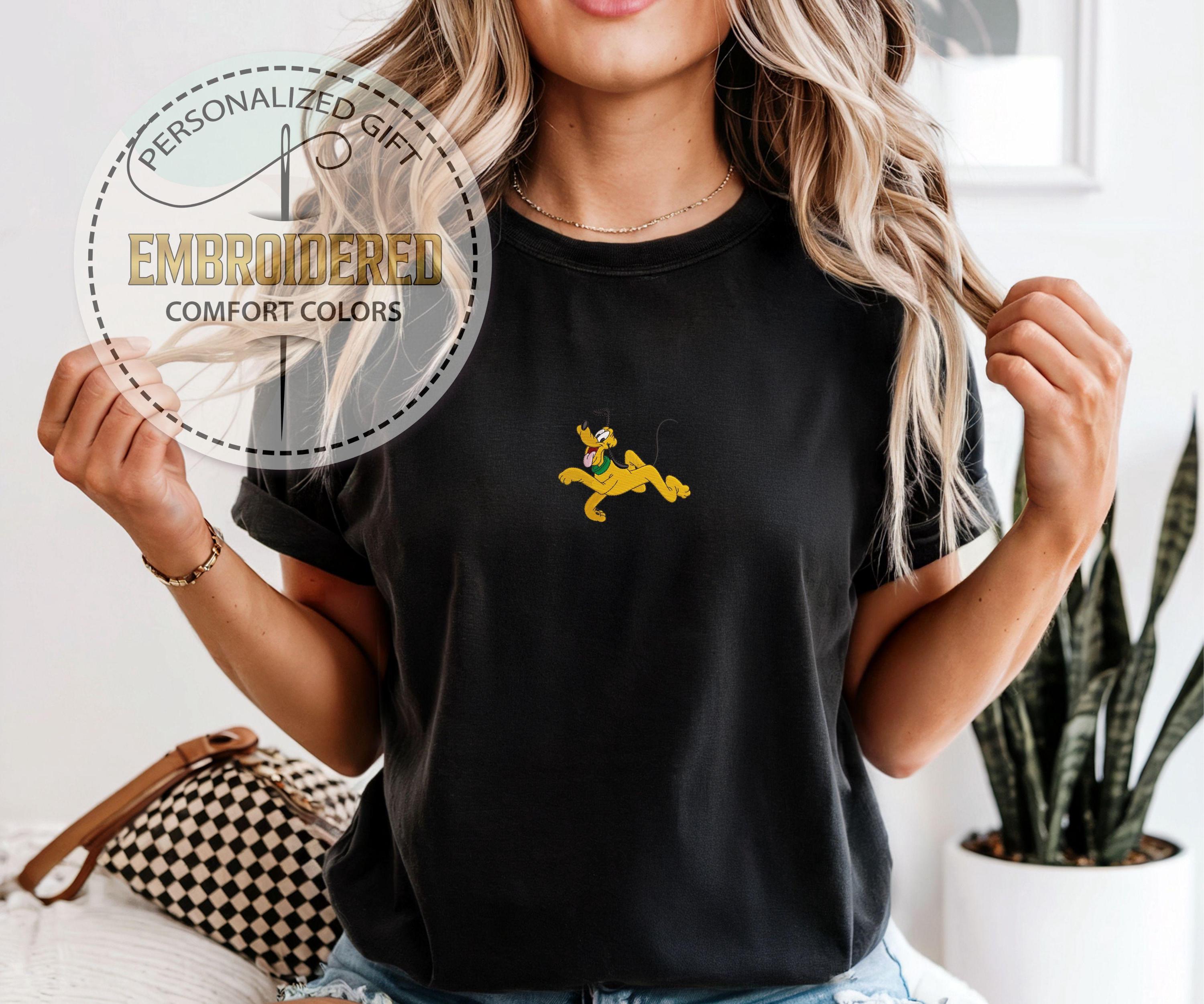 Embroidered Pluto Comfort Colors Shirt – Disney Character Tee and Gift for Disneyland and Walt Disney World Trips - photo 10