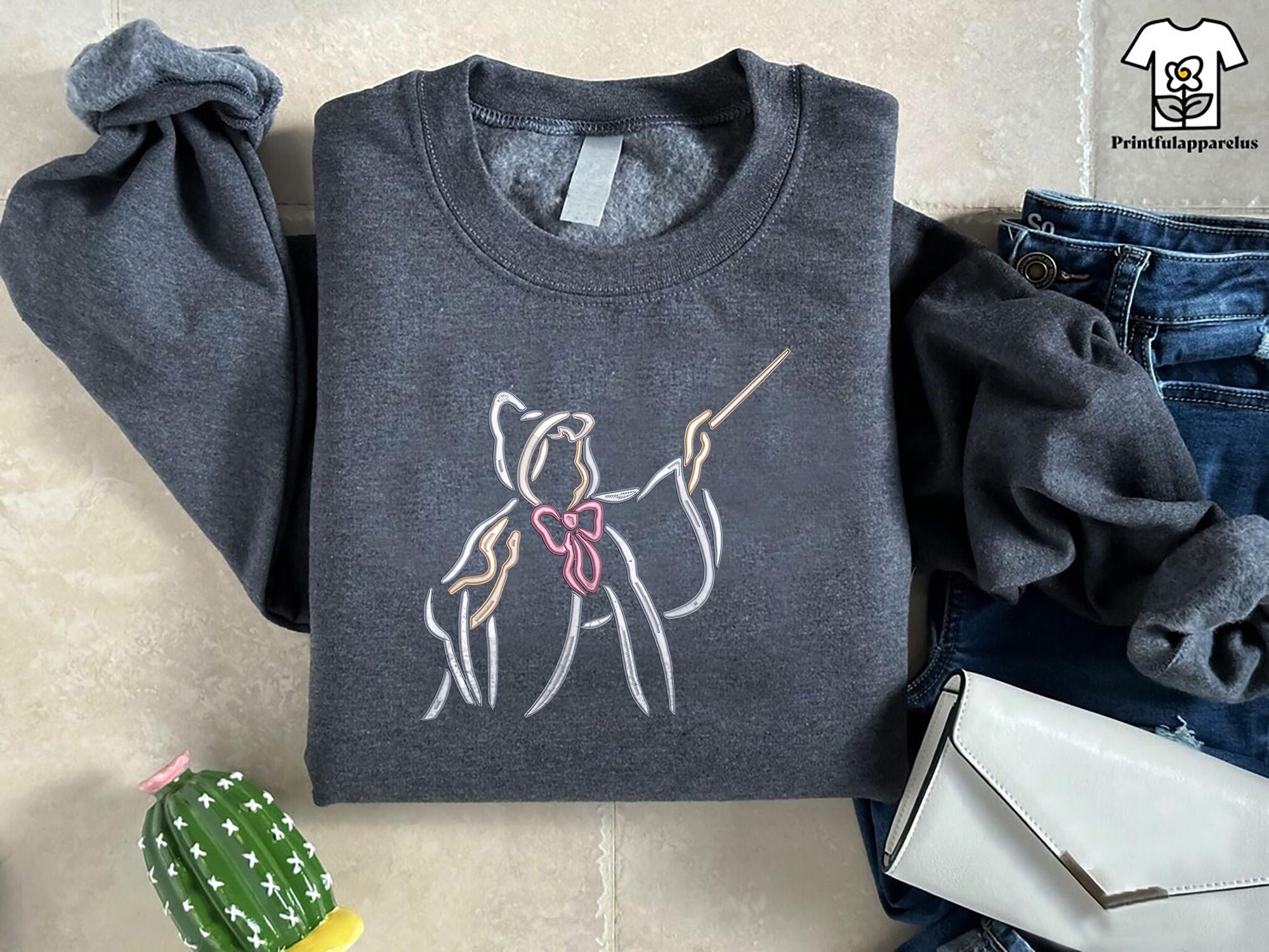 Cinderella Fairy Godmother Embroidered Sweatshirt with Bibbidi Bobbidi Boo – Disney Magic Kingdom Crewneck Gift