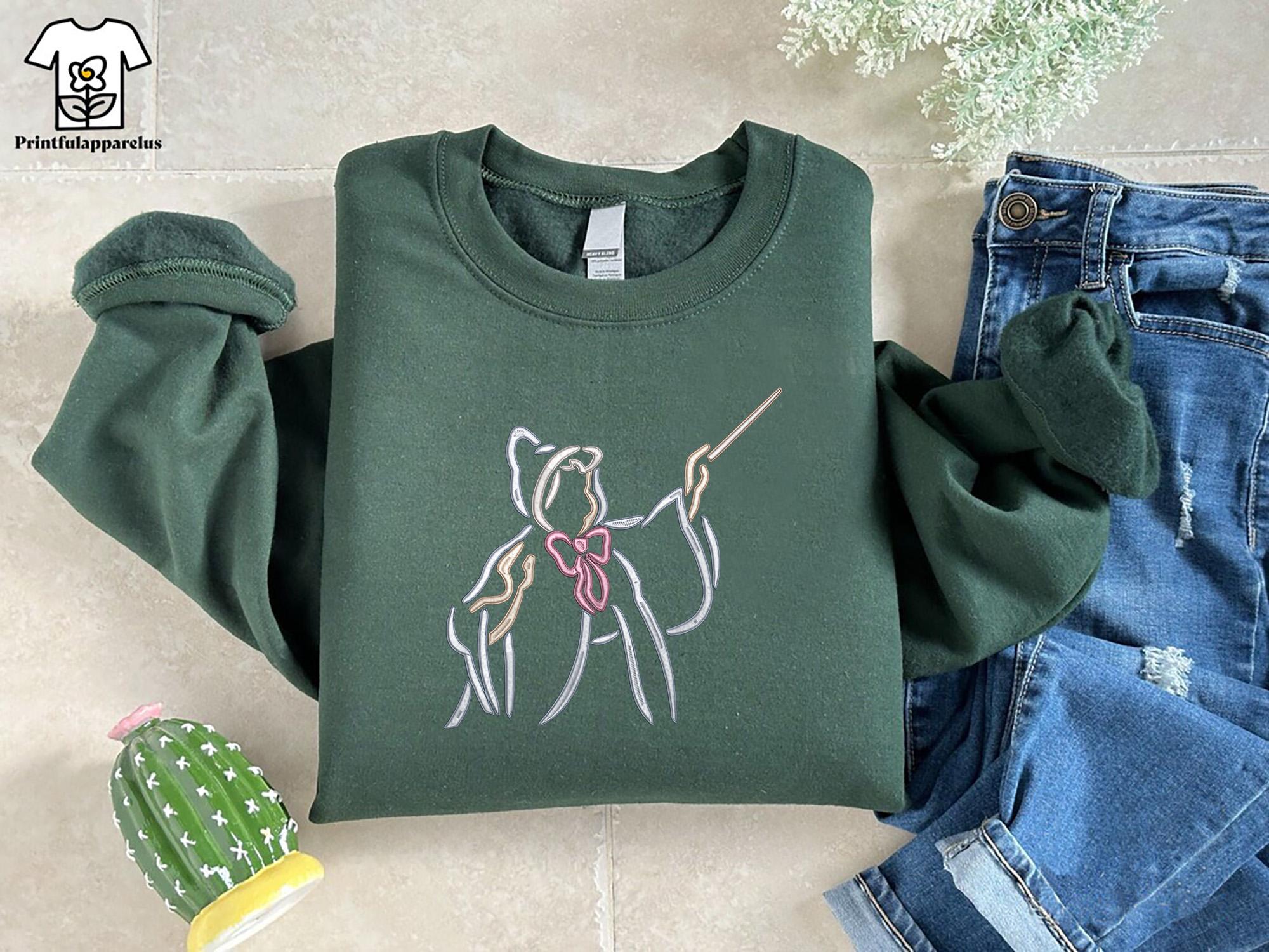 Cinderella Fairy Godmother Embroidered Sweatshirt with Bibbidi Bobbidi Boo – Disney Magic Kingdom Crewneck Gift - photo 3