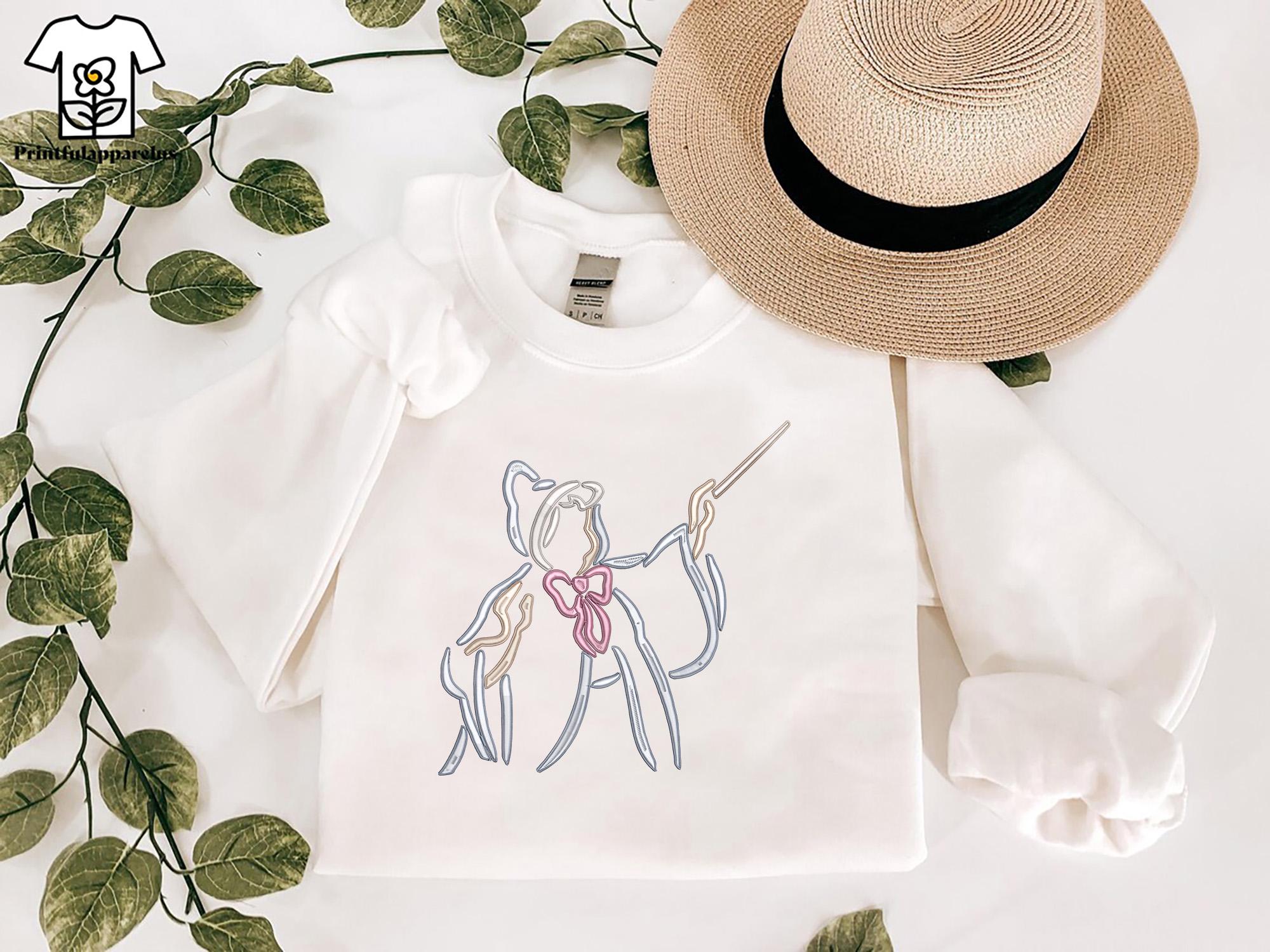 Cinderella Fairy Godmother Embroidered Sweatshirt with Bibbidi Bobbidi Boo – Disney Magic Kingdom Crewneck Gift - photo 4