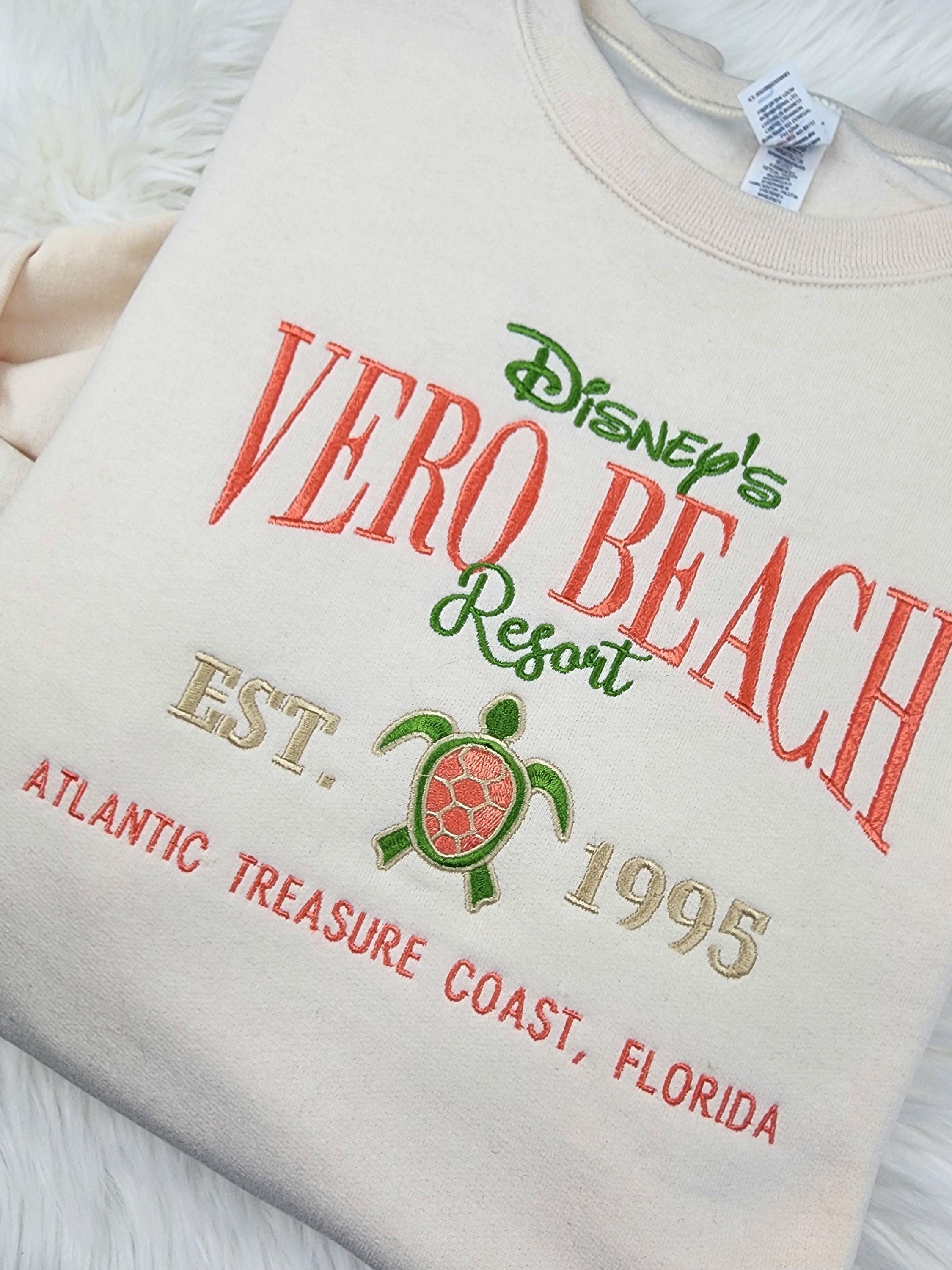 Embroidered Disney's Vero Beach Resort Sweatshirt – Disney Resort Embroidery Crewneck Shirt for Vacation Days - photo 2