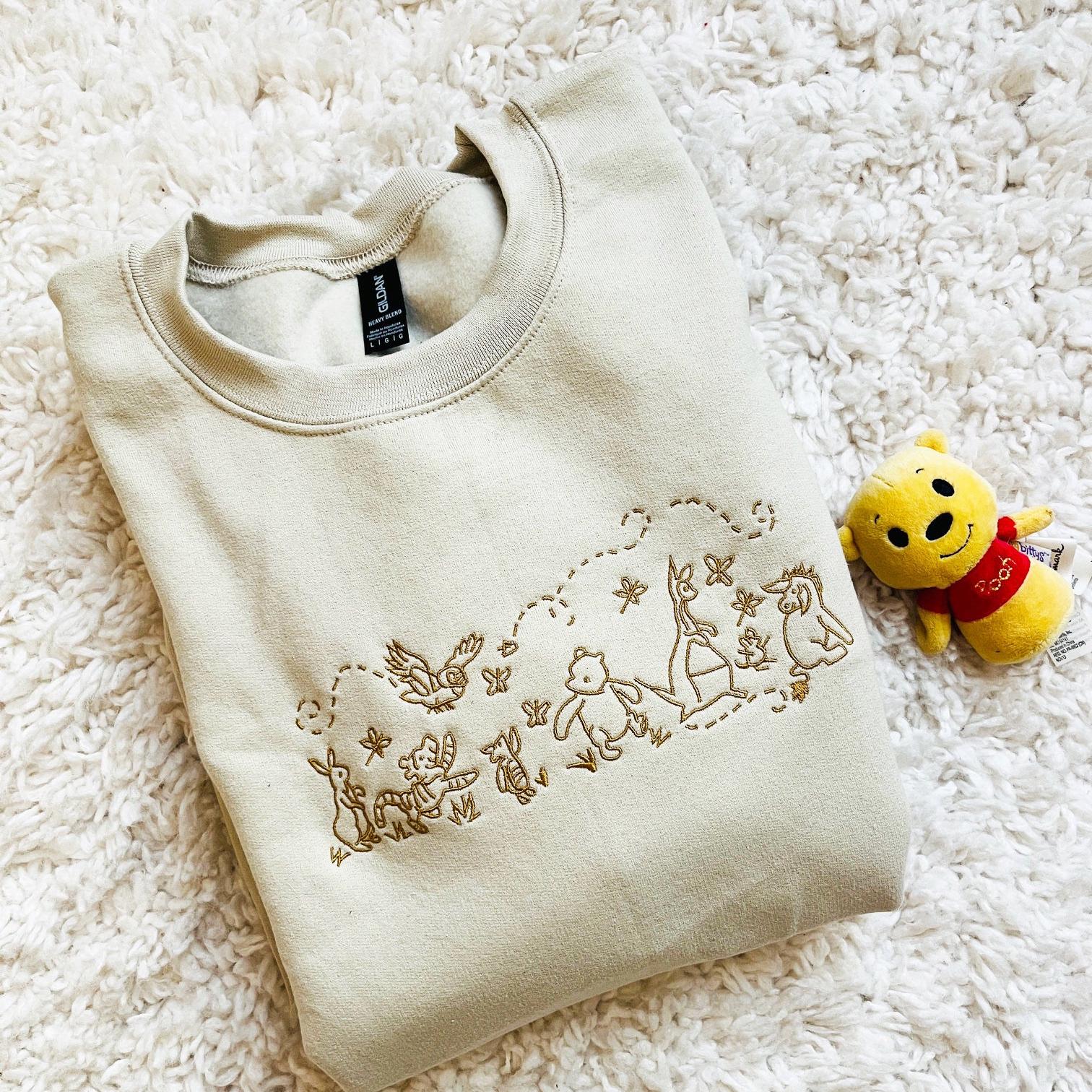 Embroidered Winnie the Pooh Sweatshirt with Pooh Parade Design – Cozy Crewneck Pullover for Pooh Bear Fans - photo 2