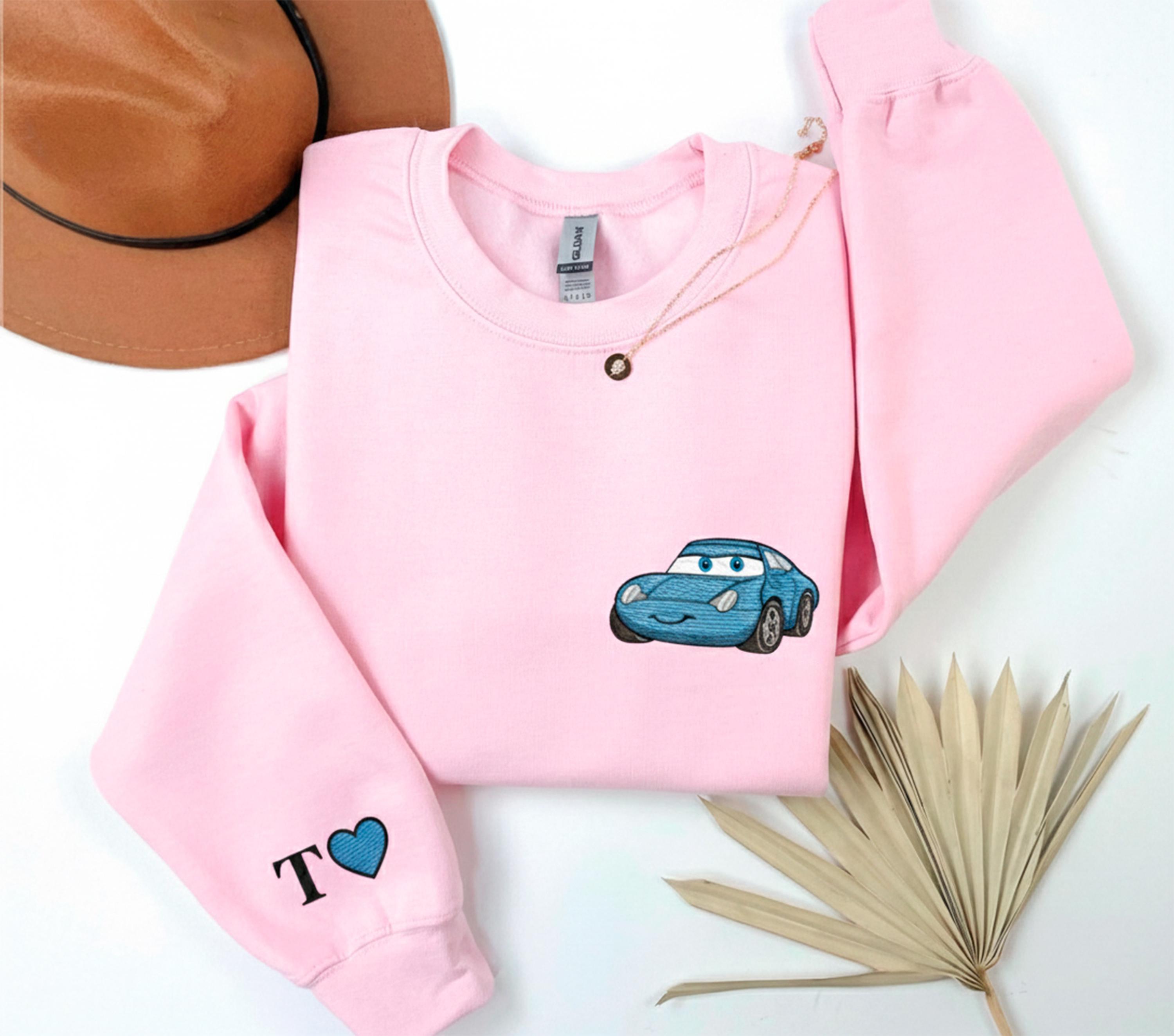 Embroidered Mc Queen And Sally Couple Sweatshirt – Disney Matching Valentine's Day Hoodie And Embroidered Crewneck - photo 5