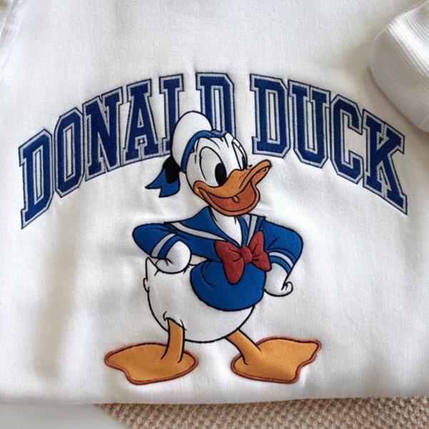 Donald Duck Est 1934 Embroidered Sweatshirt – Disney Mickey And Friends Disneyworld Trip Shirt And Tee For Park Days - photo 3