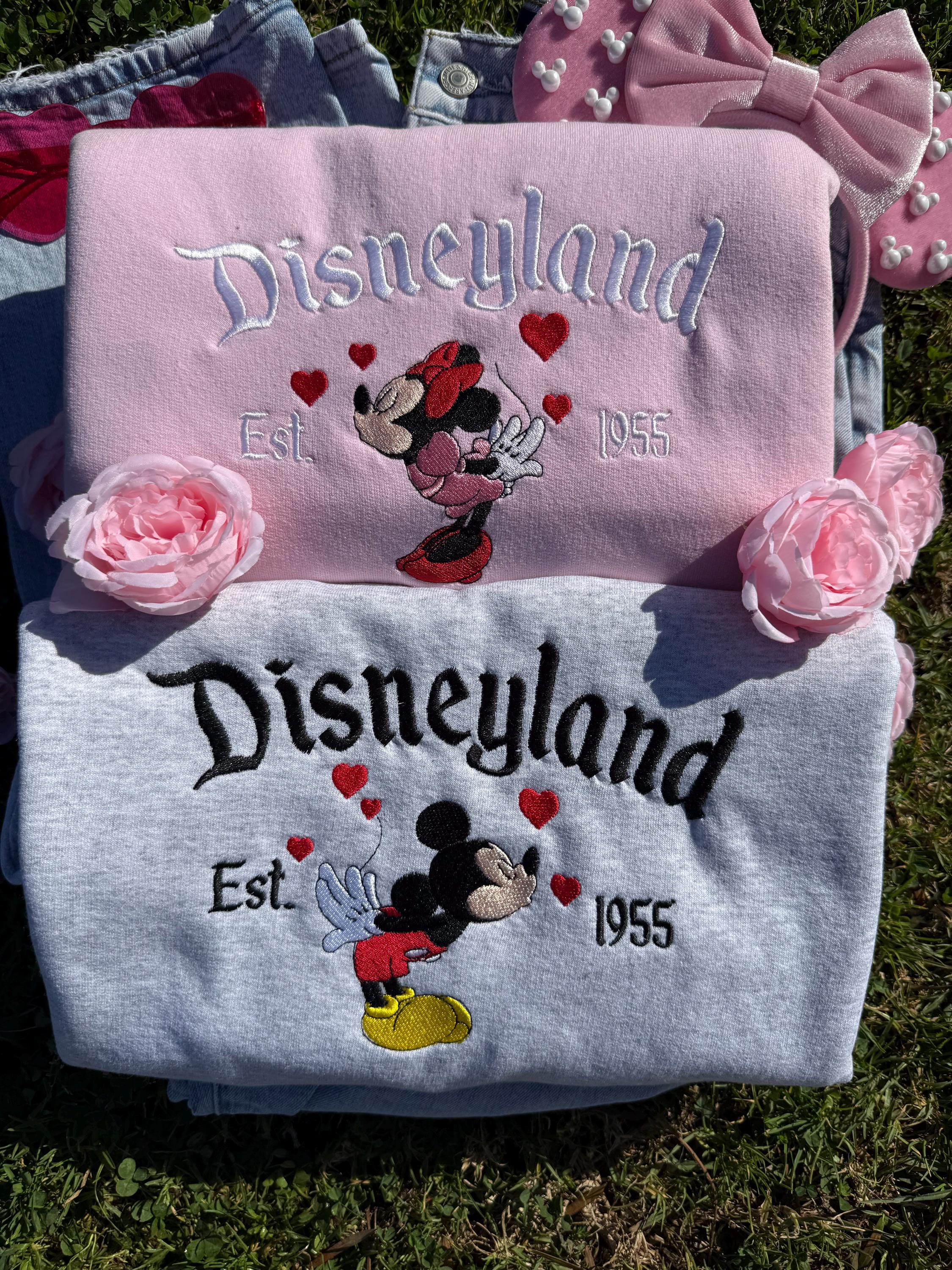Mickey And Minnie's Sweethearts Kiss Embroidered Couple's Sweater – Sweethearts Edition 2026 Matching Pullover