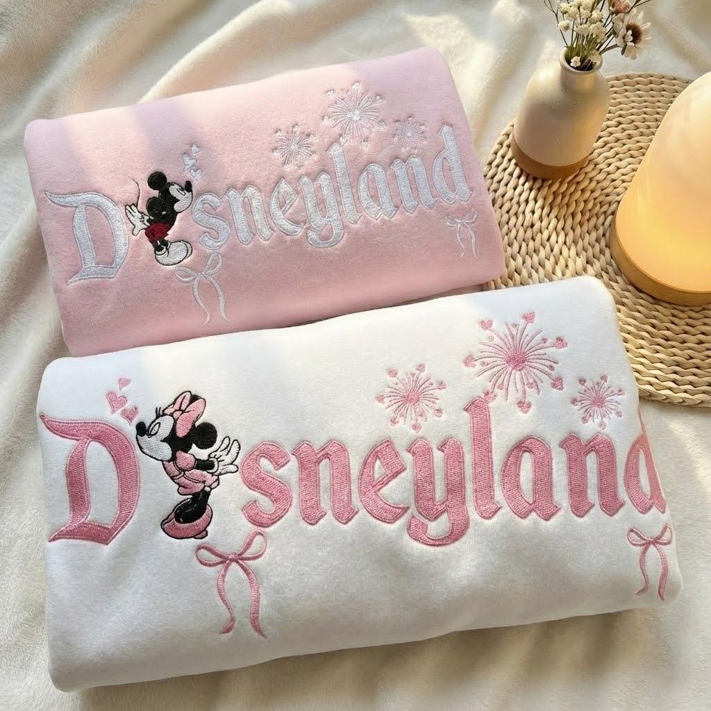 Embroidered Magical Land Couple Mouse Sweatshirt – Matching Sweethearts Sweater For A Halloween Or Honeymoon Gift - photo 5