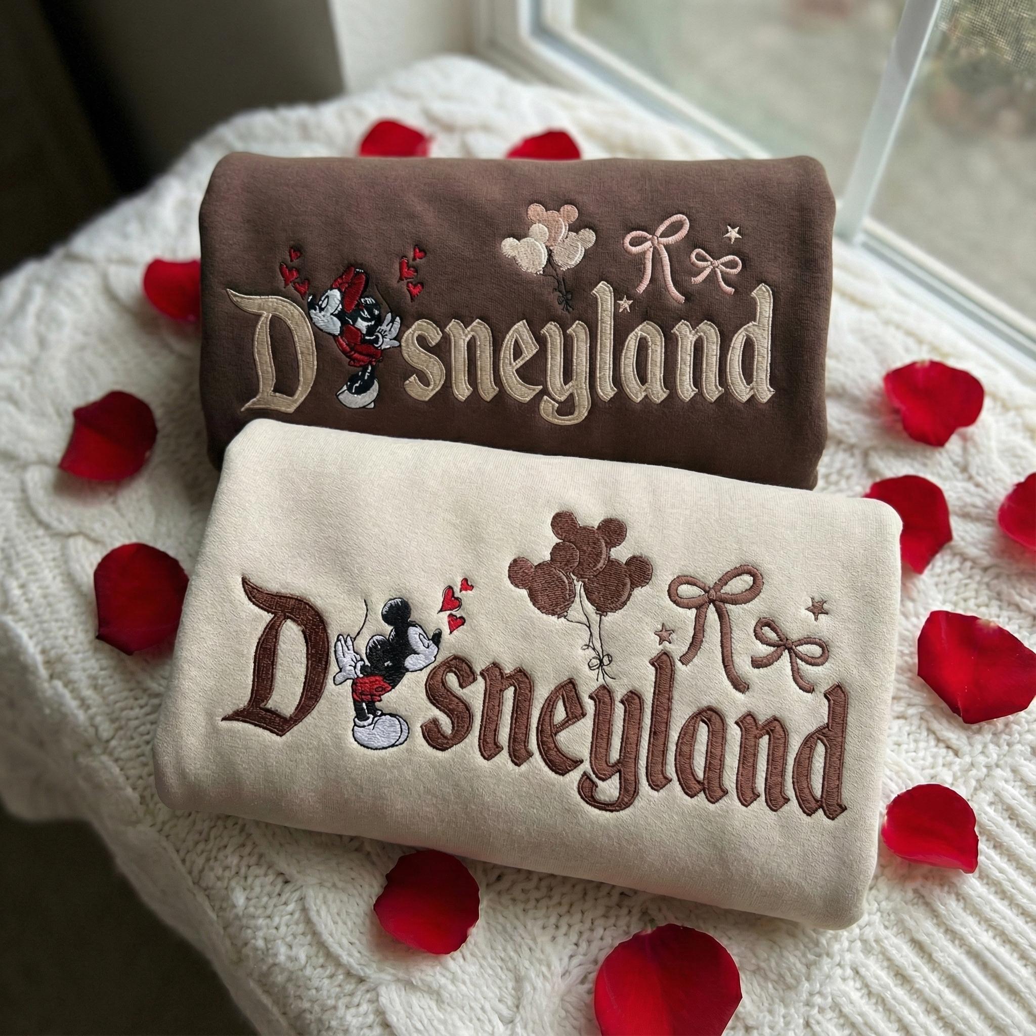 Embroidered Magical Land Valentines Couple Mouse Sweatshirt – Matching Sweethearts Sweater And Honeymoon Gift - photo 3